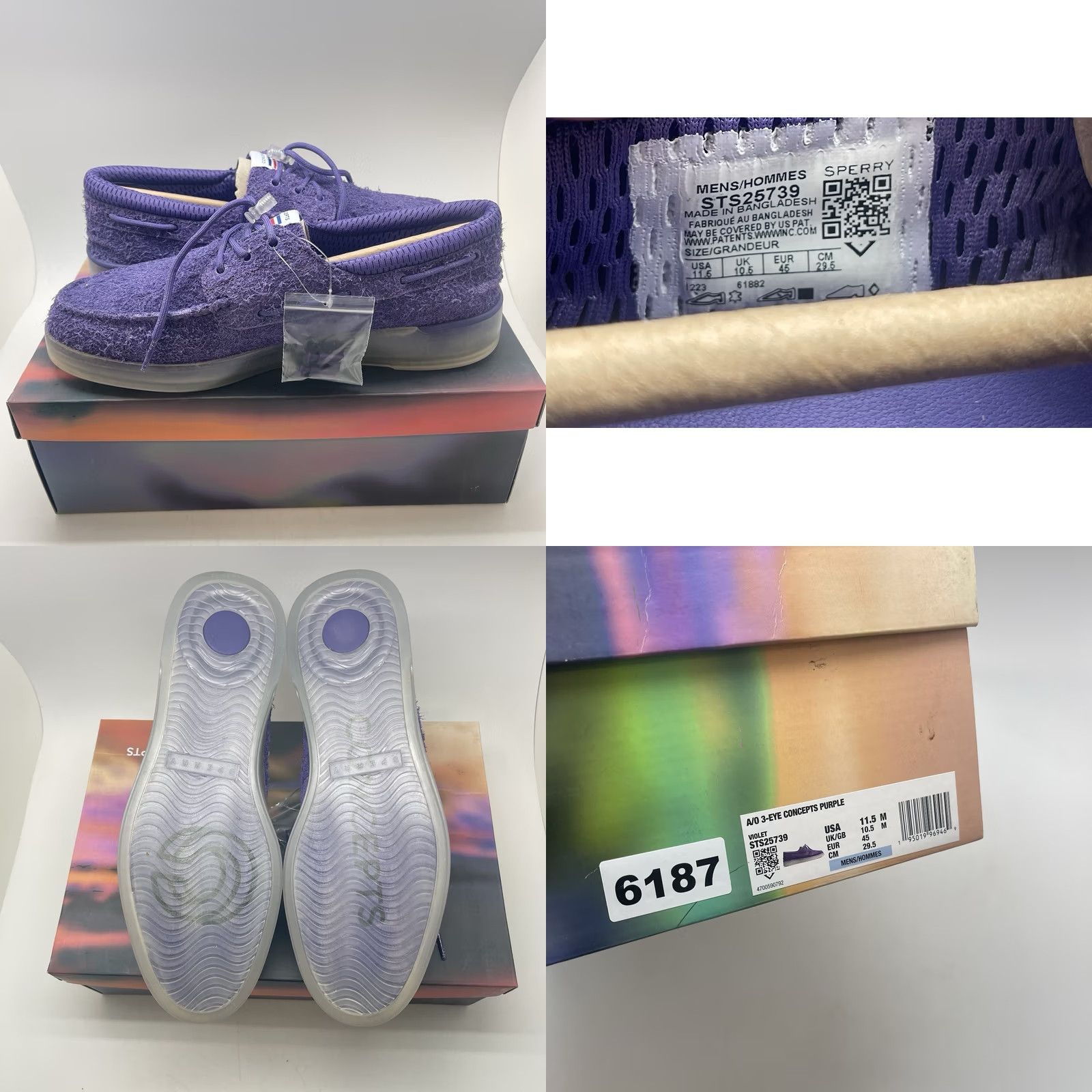 Sperry Sperry x Concepts Boat Shoe Mens 11.5 Purple  display picture 2