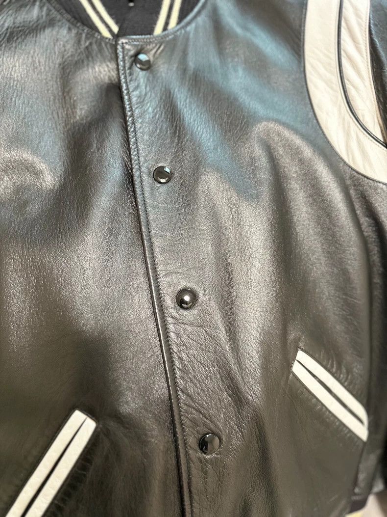 Saint Laurent Paris Saint Laurent 16FW Leather Varsity Jacket- Size US L / EU 52-54 / 3 - 3 Thumbnail
