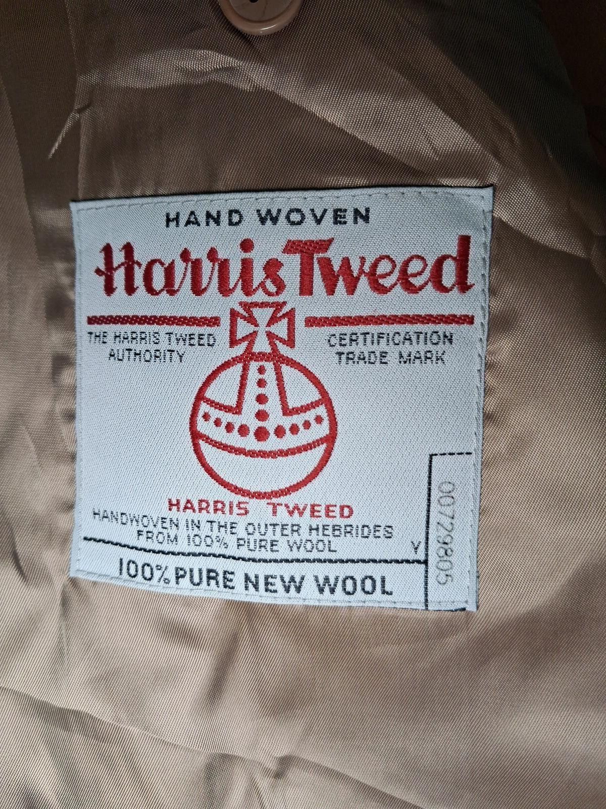 Harris Tweed Harris Tweed Sport Coat Mens 44R Beige Virgin Wool Donegal Size 44R - 2 Thumbnail