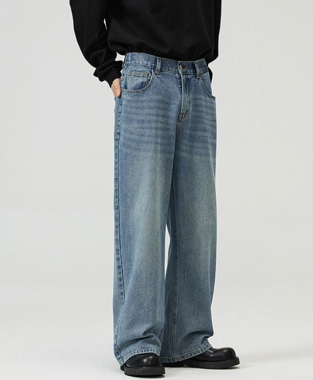 Japanese Brand American straight-leg wide-leg baggy jeans for men Size US 32 / EU 48 - 2 Thumbnail