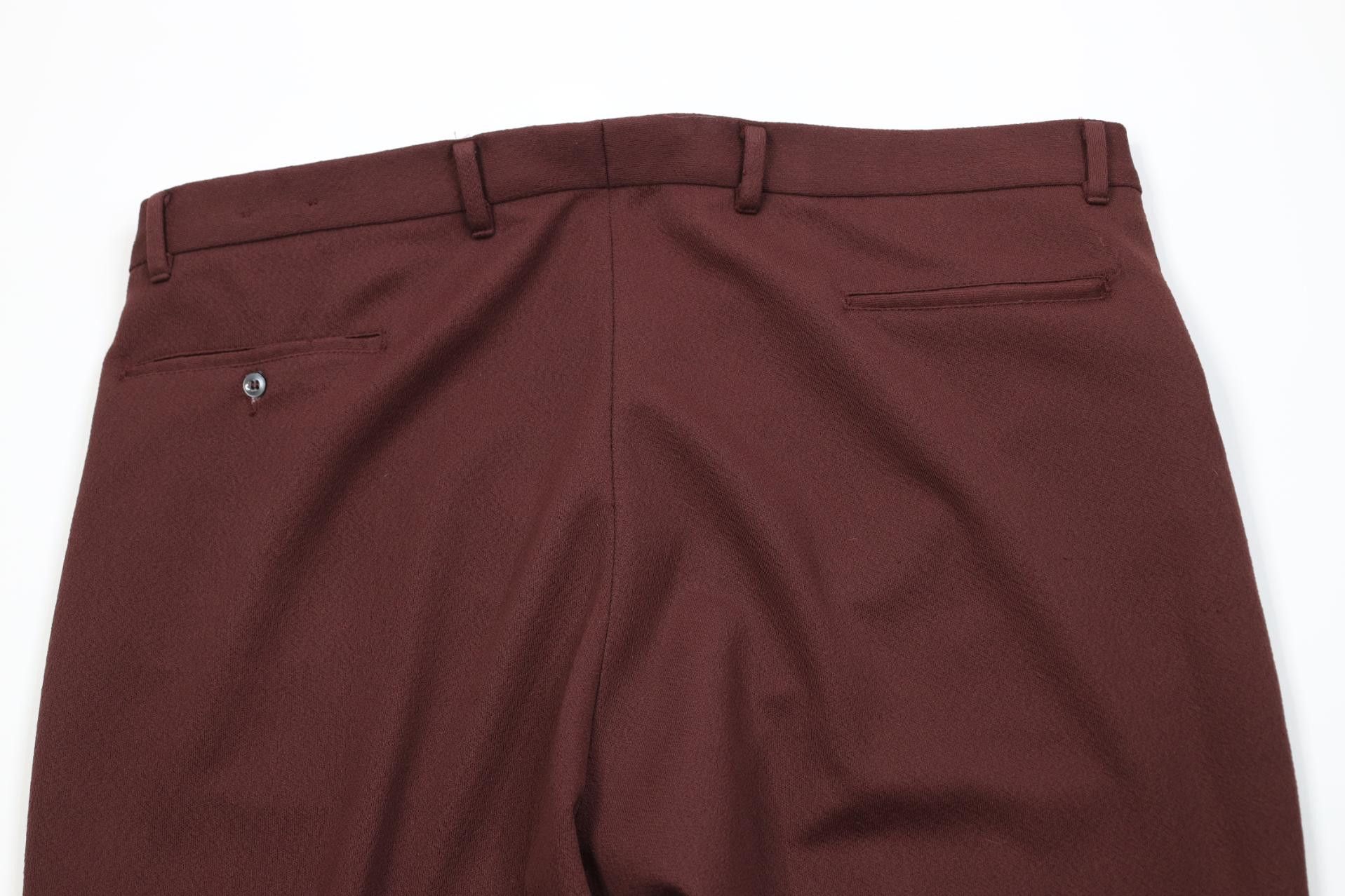 Vintage Vintage 70s Streetwear Wide Leg Chino Pants Burgundy USA Size US 40 / EU 56 - 11 Thumbnail