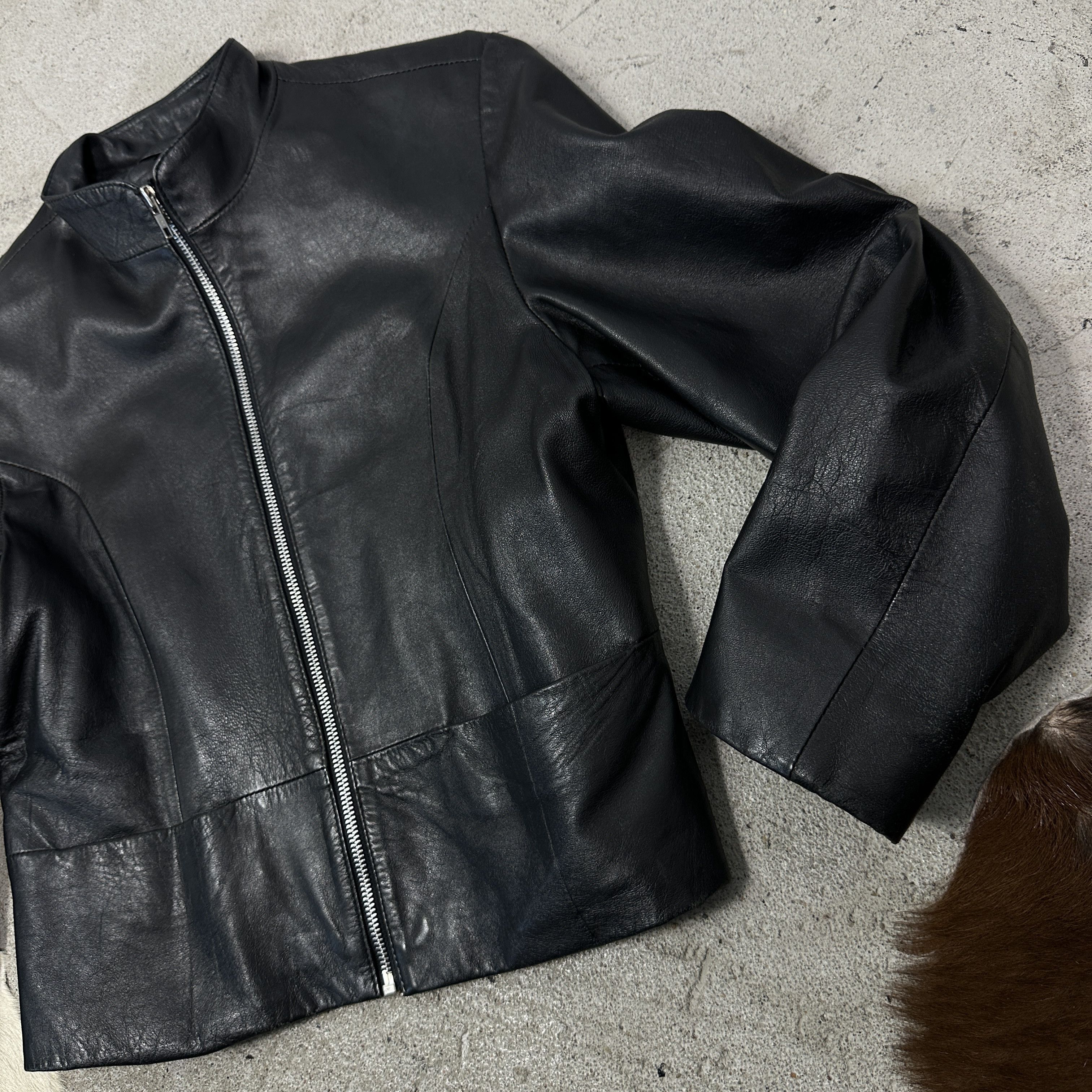 Vintage Vintage Leather Biker Moto Racing Cropped Jacket 00s Size US S / EU 44-46 / 1 - 6 Thumbnail