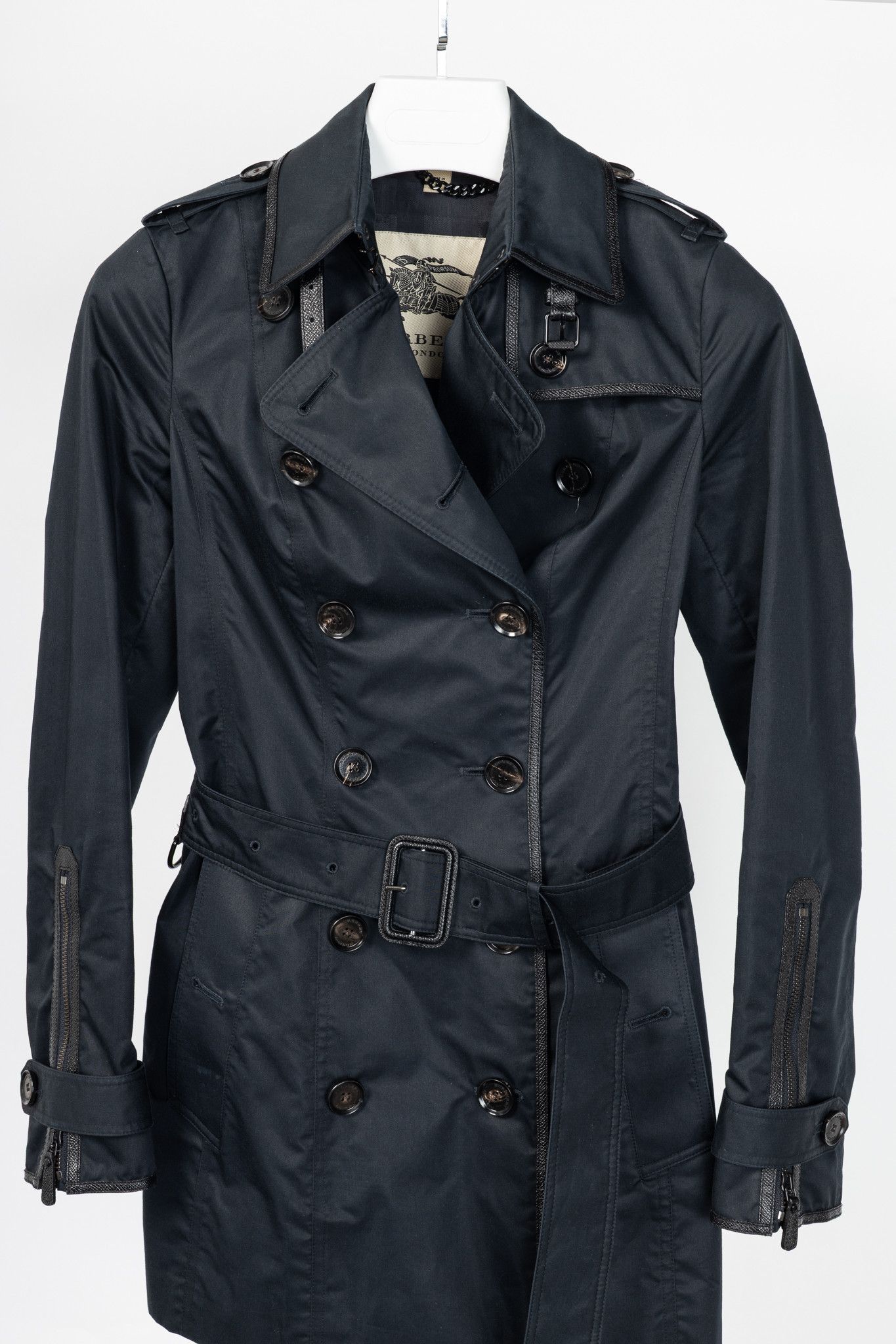 Burberry Burberry Cotton Double-Breasted Belted Trench Coat Size XS / US 0-2 / IT 36-38 - 3 Thumbnail