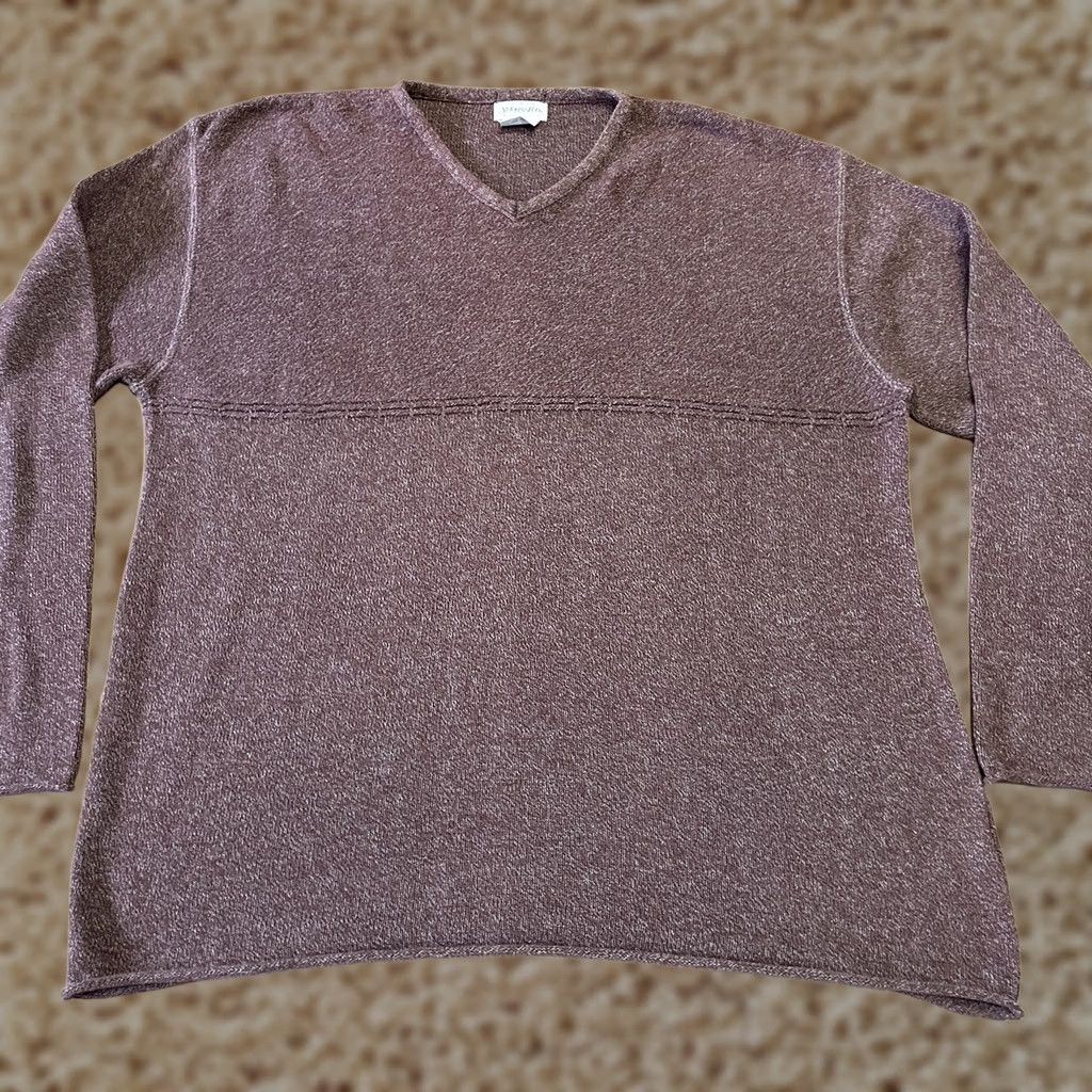 Vintage VINTAGE St Johns Bay Sweater Adult XXL 2XL Tall Red V Neck USA 90s Mens Size US XXL / EU 58 / 5 - 1 Thumbnail