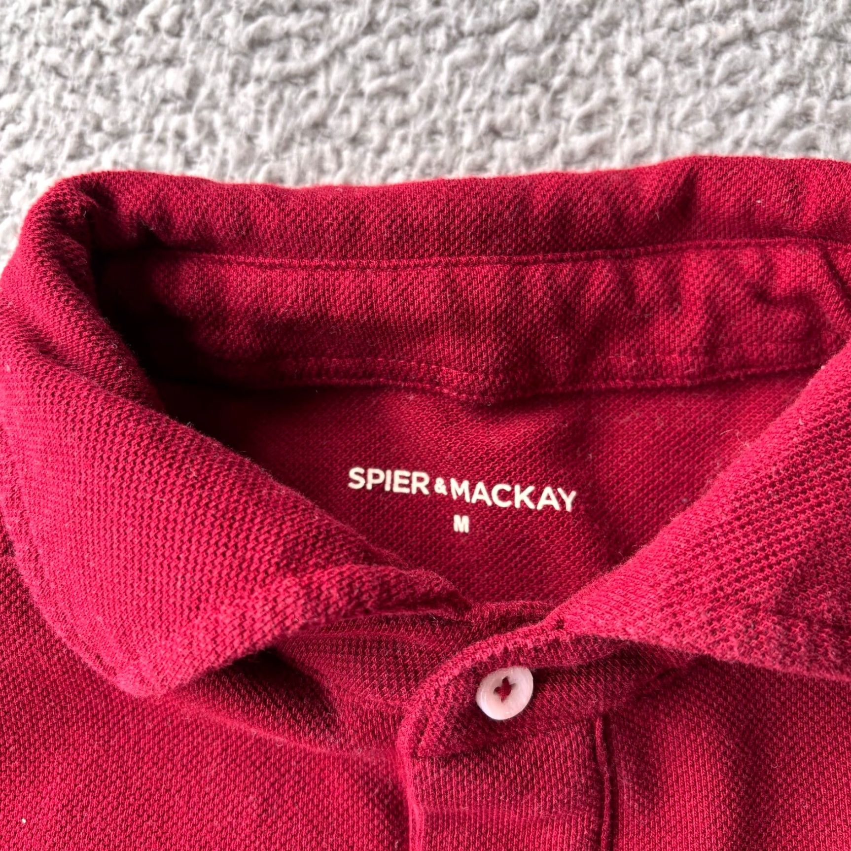 Vintage Spier & Mackay Men's Premium Cotton Short Sleeve Polo Shirt Red Medium Size US M / EU 48-50 / 2 - 3 Thumbnail