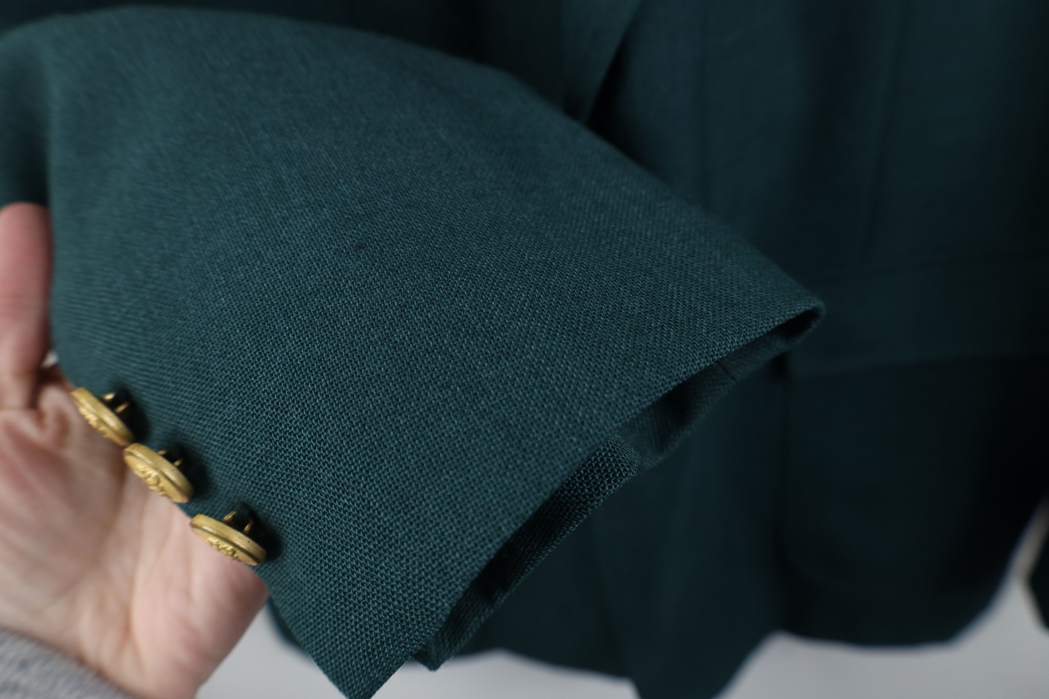 Vintage Vintage 90s Worsted Wool Suit Coat Blazer Jacket Green Size US XXL / EU 58 / 5 - 8 Thumbnail