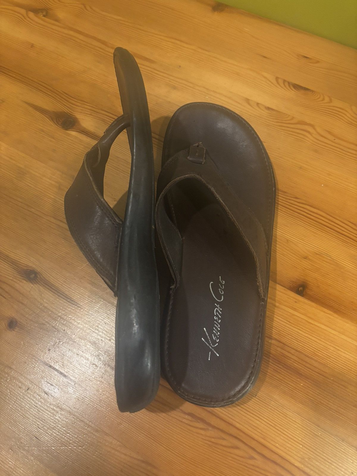 Kenneth Cole Men’s brown leather sandals0204 Size US 8 / EU 41 - 5 Thumbnail