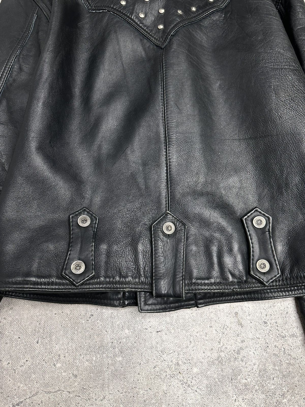 14th Addiction Vintage Leather Jacket Schott Racing Moto Y2K Avantgarde GOA Size US M / EU 48-50 / 2 - 4 Thumbnail