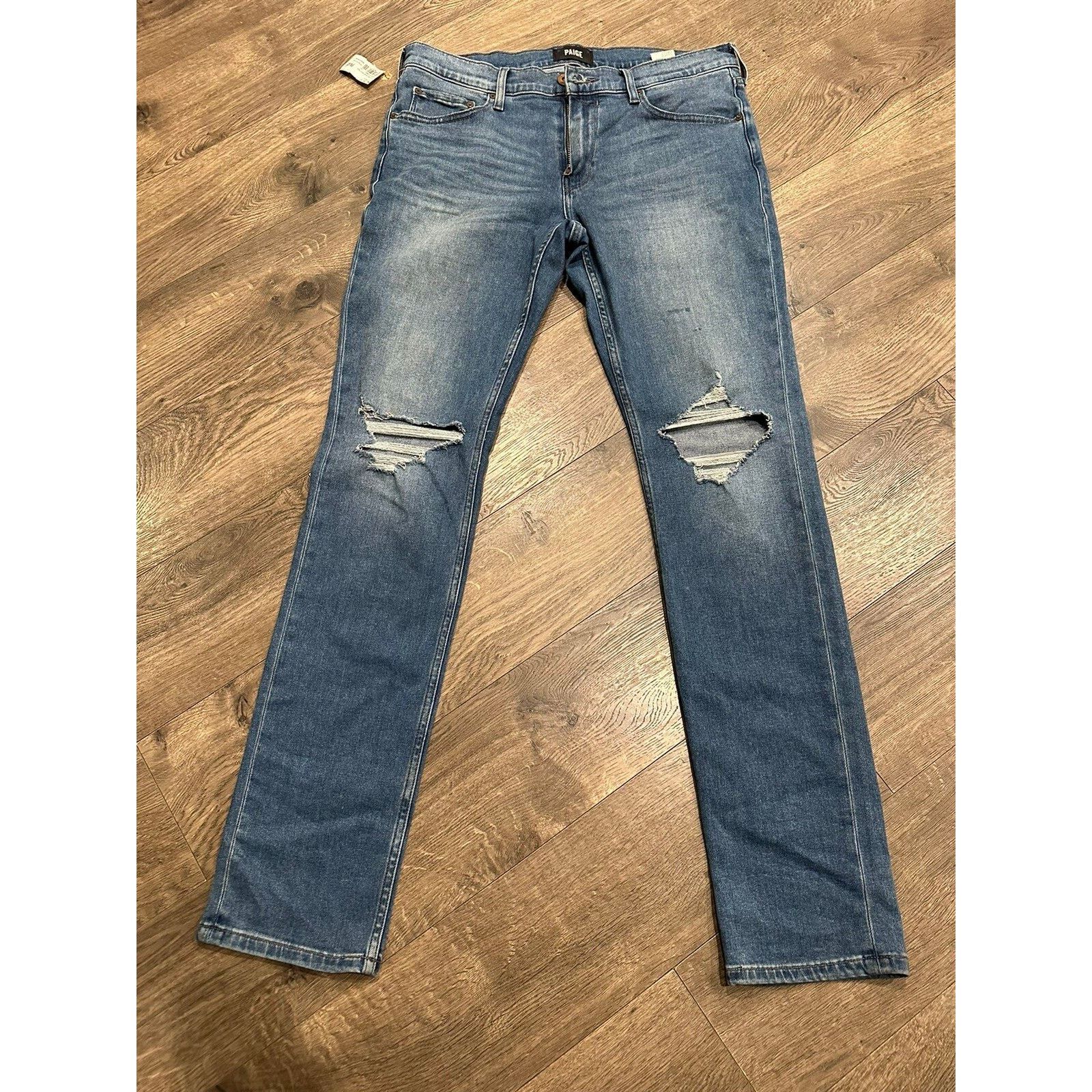 Paige Paige Denim Archie Destructed Blue Jeans Sz. 32 New NWT Size US 32 / EU 48 - 1 Thumbnail