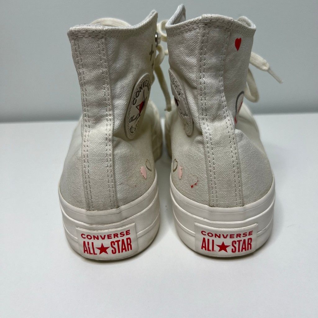 Converse Converse White Platform Red Heart High Top Sneakers Size 8 Size US 8 / IT 38 - 12 Thumbnail