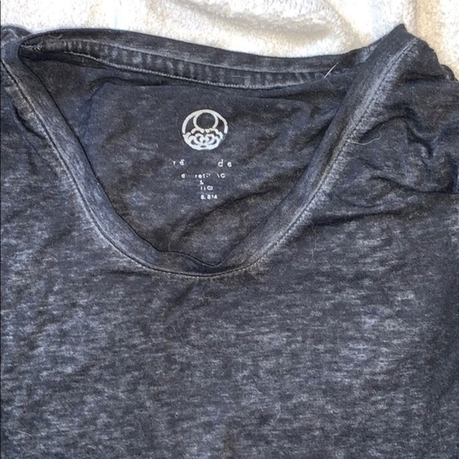 Other Dark Gray Open Back Burnout Short Sleeve T-Shirt | Sz S Size S / US 4 / IT 40 - 3 Thumbnail