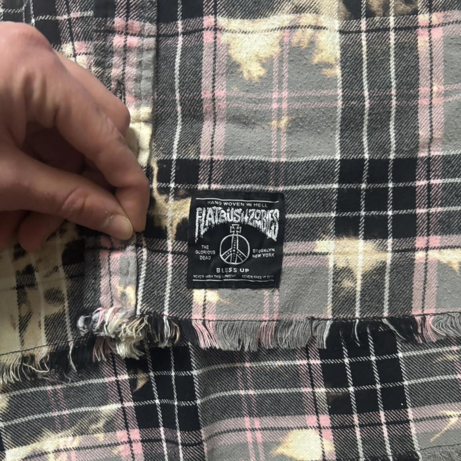 Other Flatbush Zombies RARE Flannel Shirt Distressed Look A$AP Mob Size US S / EU 44-46 / 1 - 4 Thumbnail