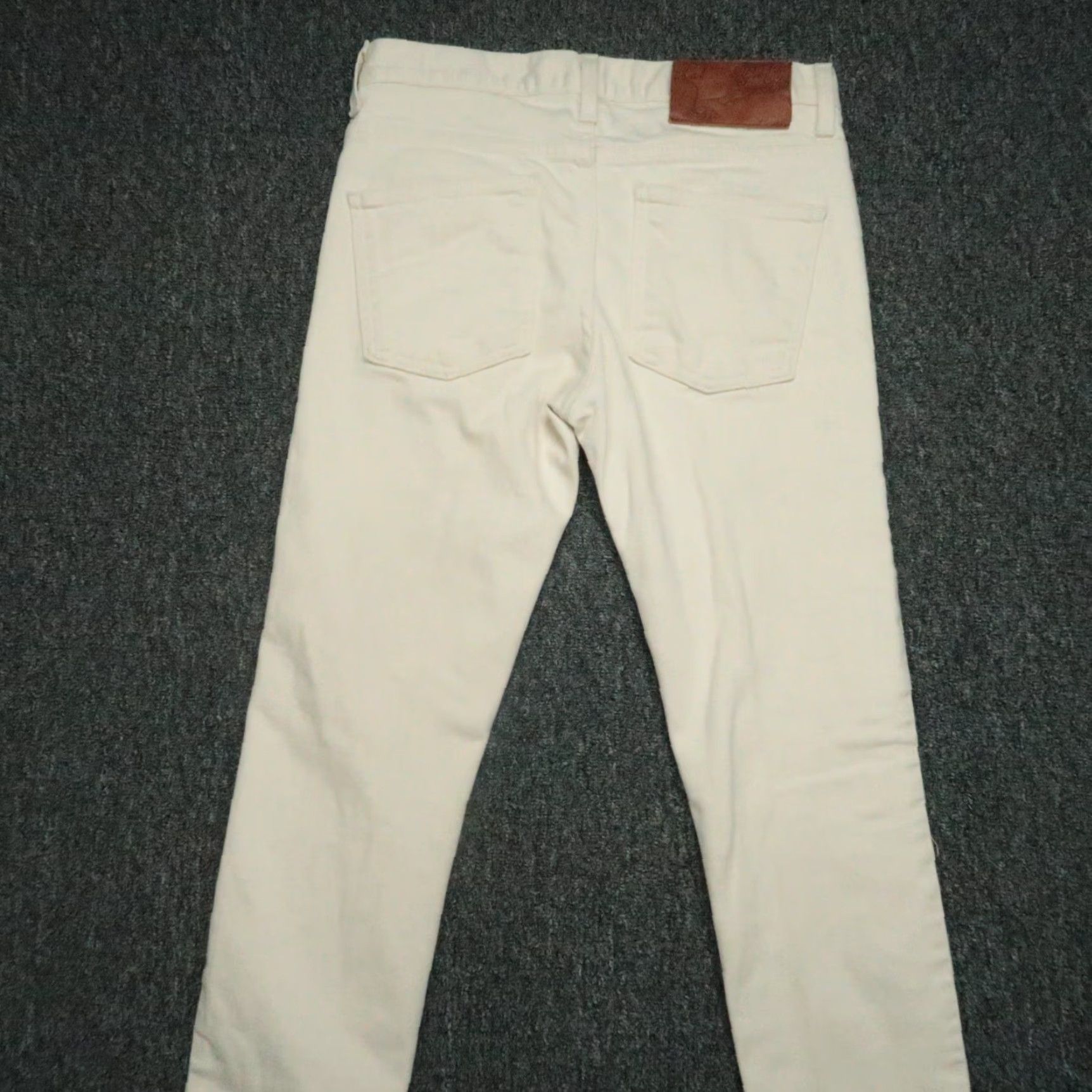 Vintage Naked & Famous Denim Jeans Mens 30x33 Cream 5-Pocket Natural Seed Denim Vintage No Size US 30 / EU 46 - 6 Thumbnail