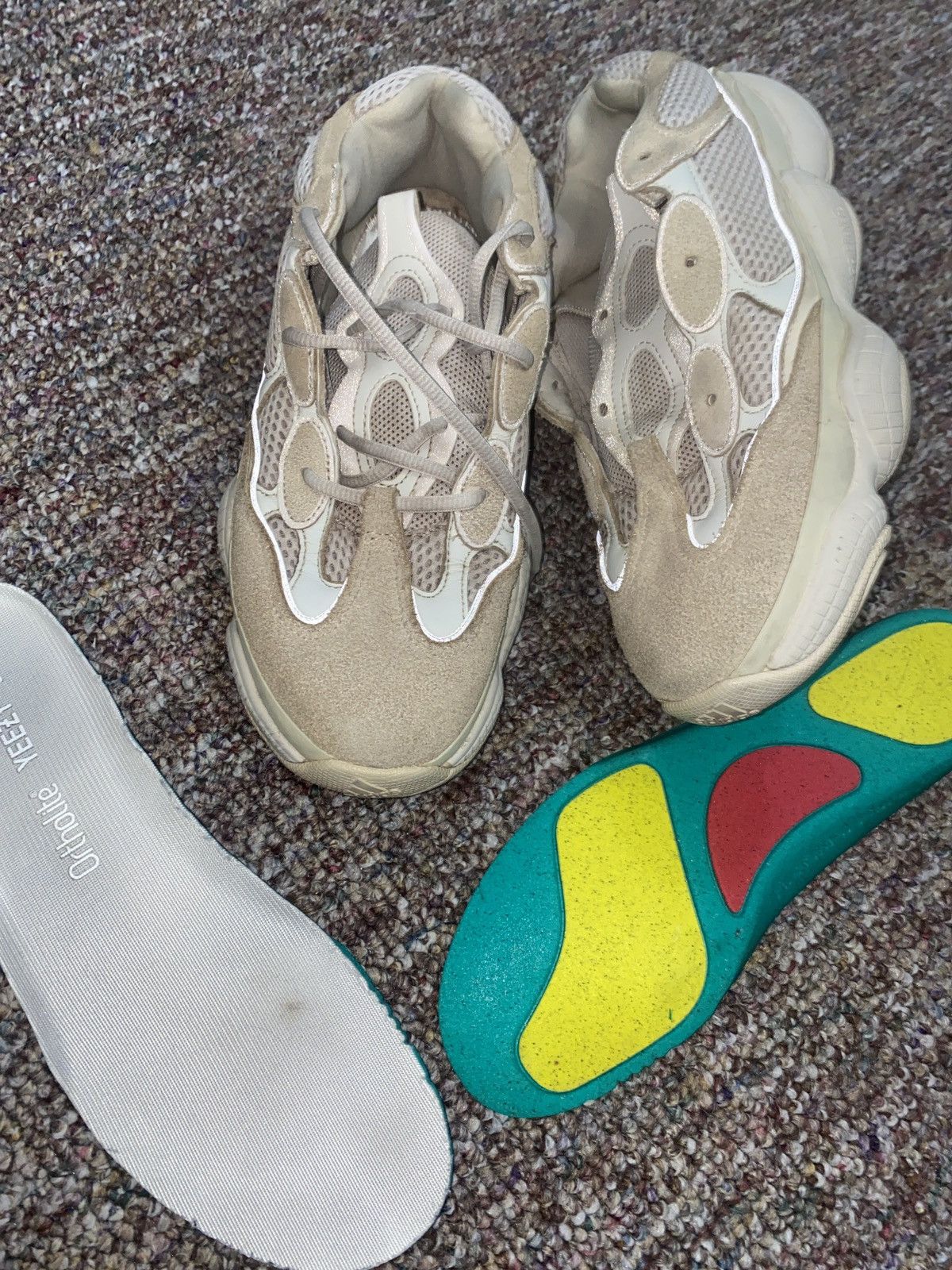 Adidas × Yeezy Yeezy 500 blush , coffee dyed , no box or laces Size US 10 / EU 43 - 3 Thumbnail