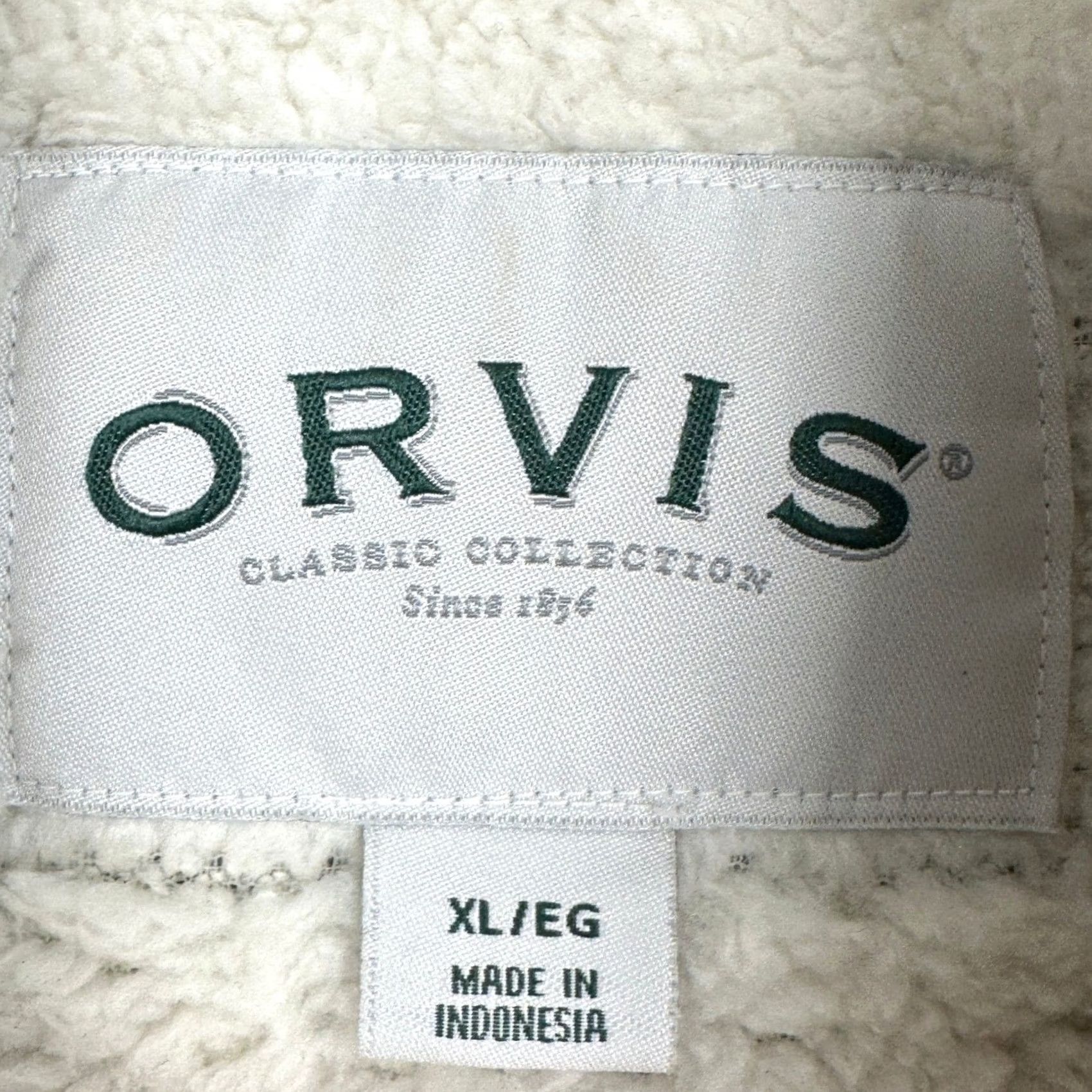 Orvis Orvis Fleece Lined Sweater Mens XL Brown Pullover Quarter Zip Textured Knit EUC Size US XL / EU 56 / 4 - 4 Thumbnail