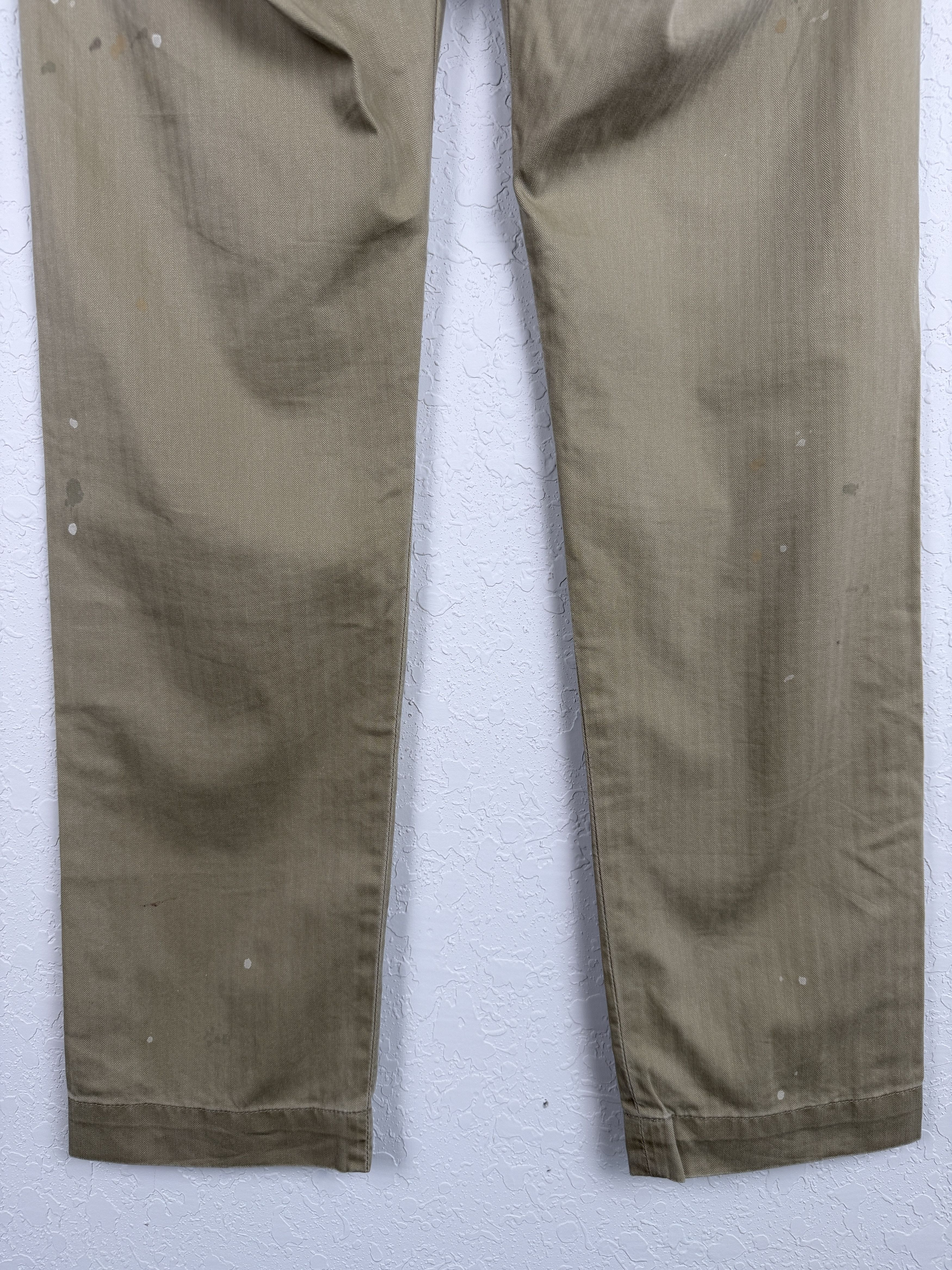 RRL Ralph Lauren Officer Distressed Herringbone Pant Size US 30 / EU 46 - 4 Thumbnail