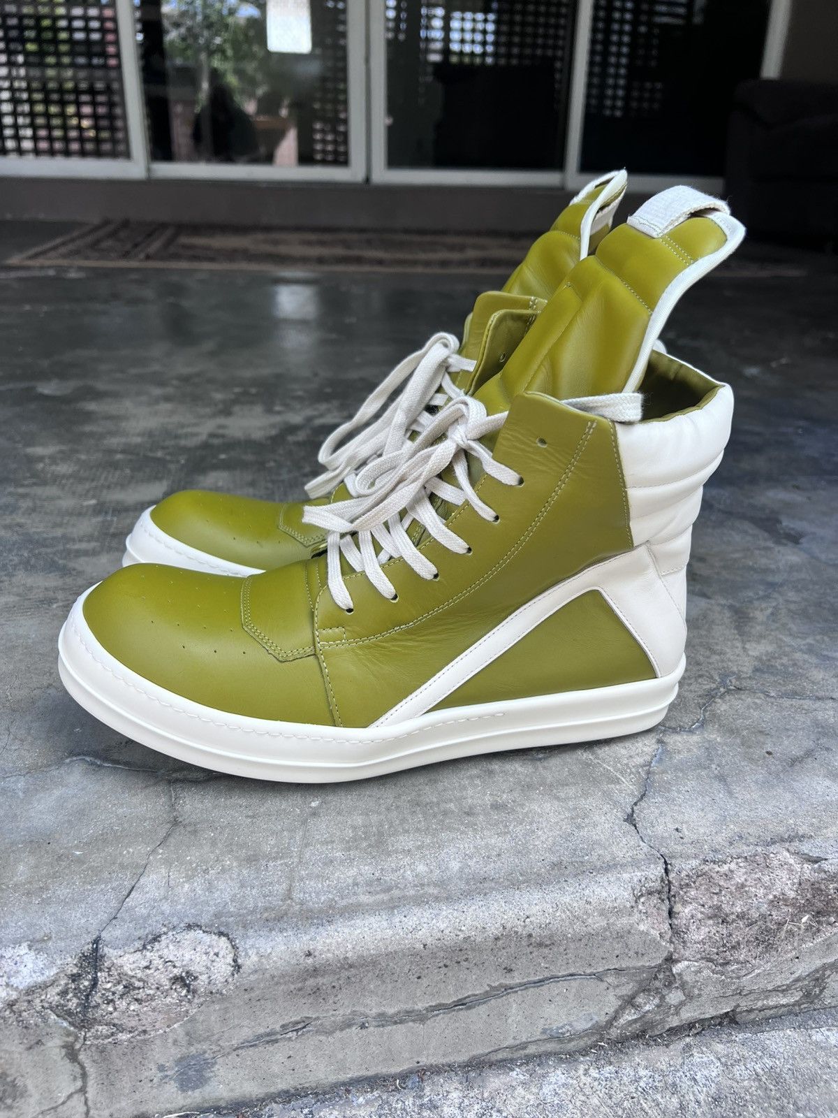 Rick Owens Olive Rick Owens Geobaskets Size US 11 / EU 44 - 3 Thumbnail