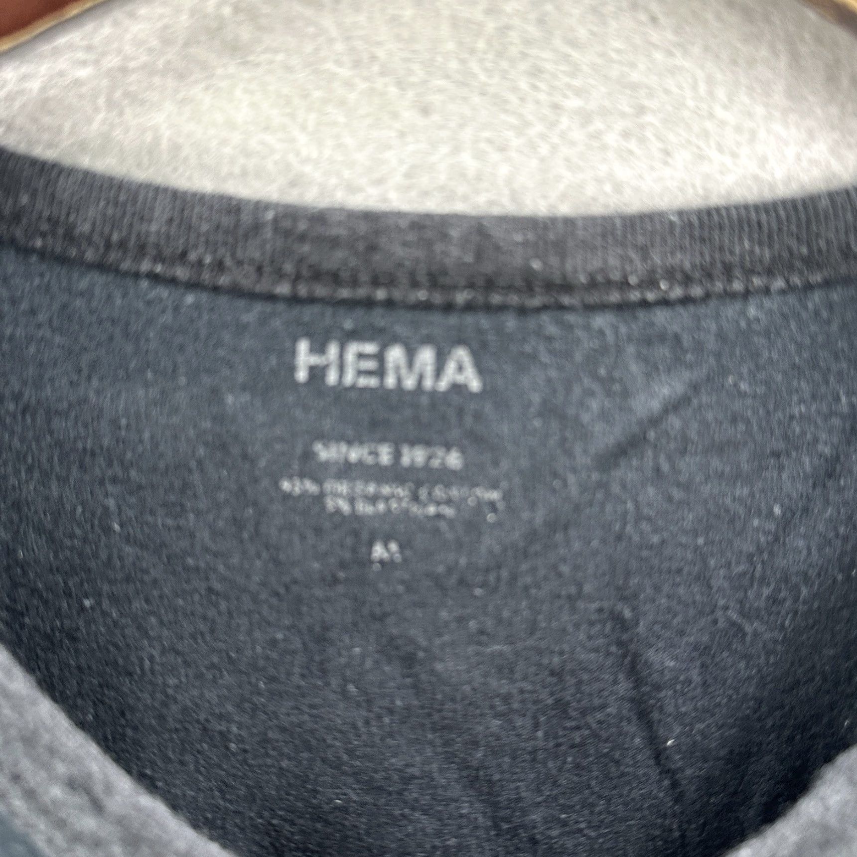 Vintage Hema Shirt Mens Medium V Neck Black Cotton Jersey Preppy Casual T-Shirt Size US M / EU 48-50 / 2 - 6 Thumbnail