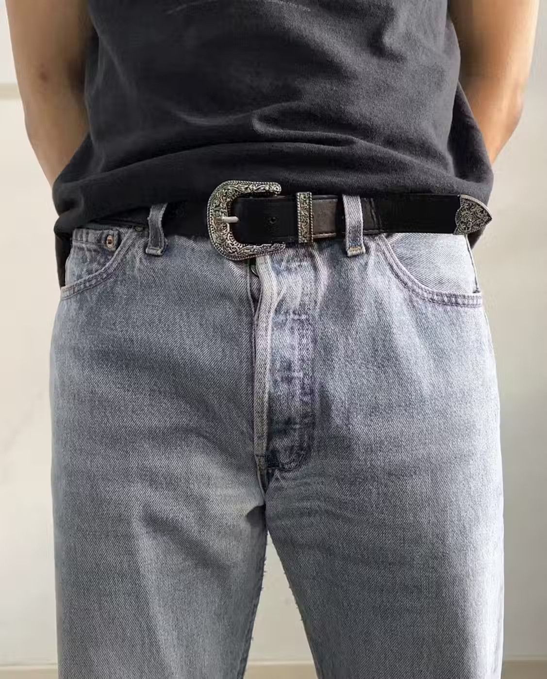 Cowboy Equipment × Designer × Vintage Vintage Cowboy Buckle Belt Size 30 - 1 Thumbnail