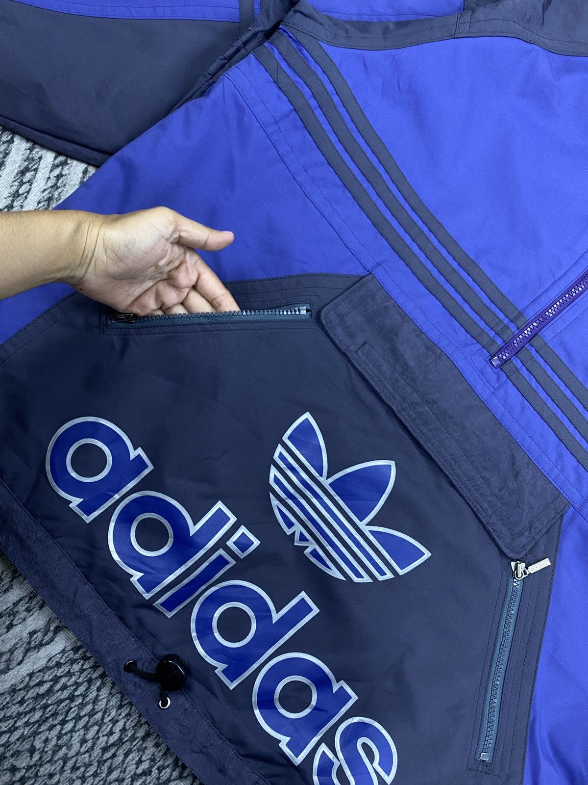 Adidas 🔥RARE Vintage Adidas Three Stripes Pullover Anorak Jacket Size US L / EU 52-54 / 3 - 10 Thumbnail