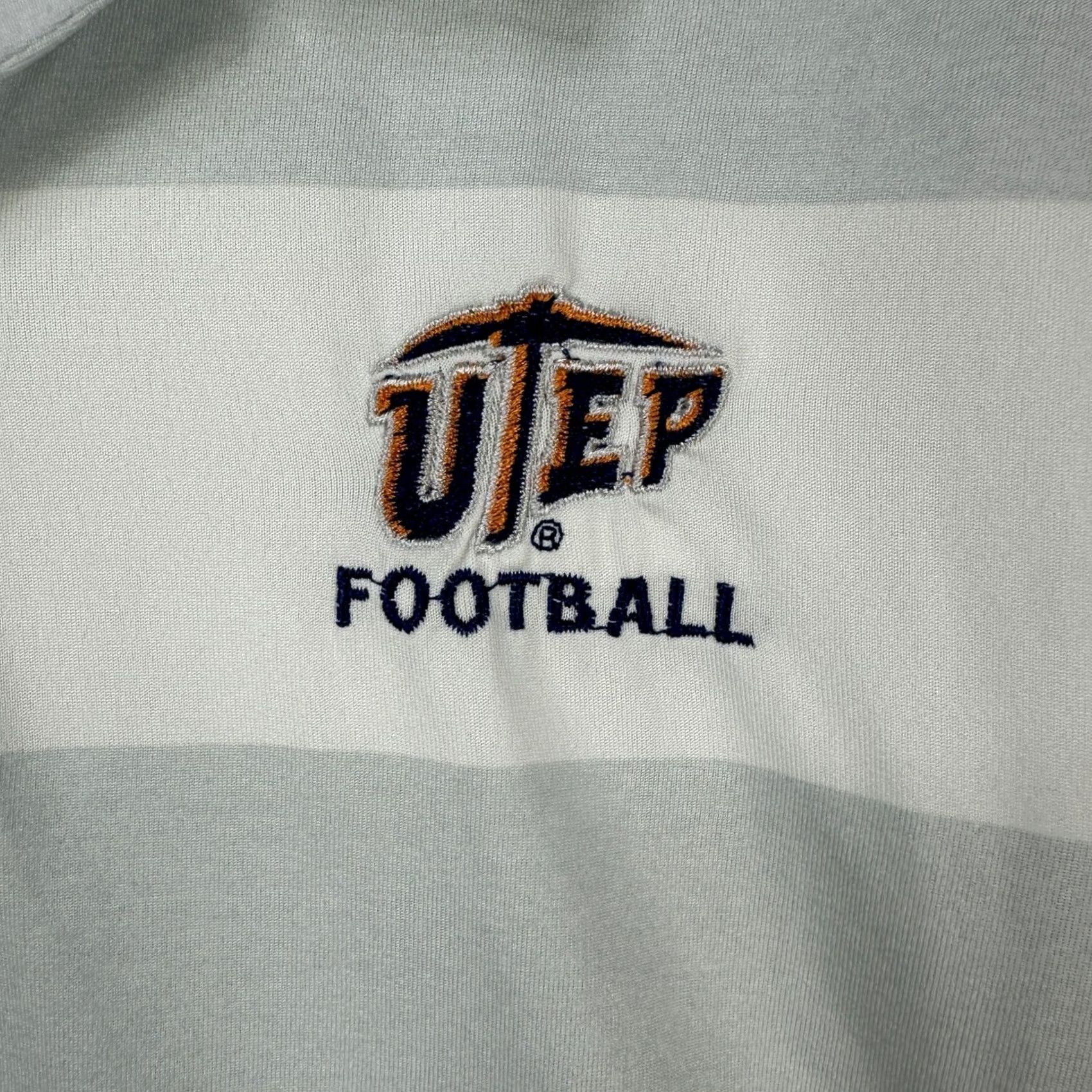 Nike Nike University Of Texas El Paso Mens Football Polo Shirt 2XL White Gray Rugby Size US XXL / EU 58 / 5 - 5 Thumbnail