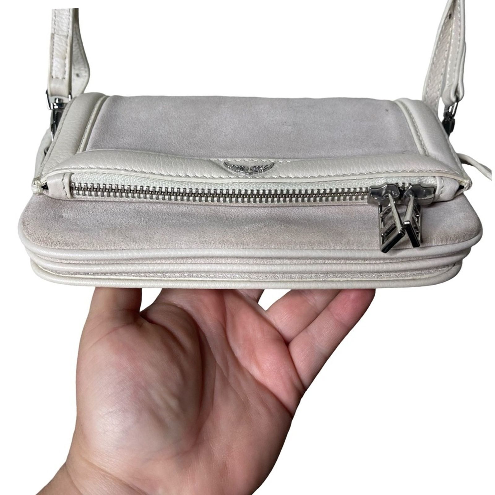 Zadig & Voltaire Zadig & Voltaire Rock Nano Novel Bag Flash stone washed whit Size ONE SIZE - 4 Thumbnail