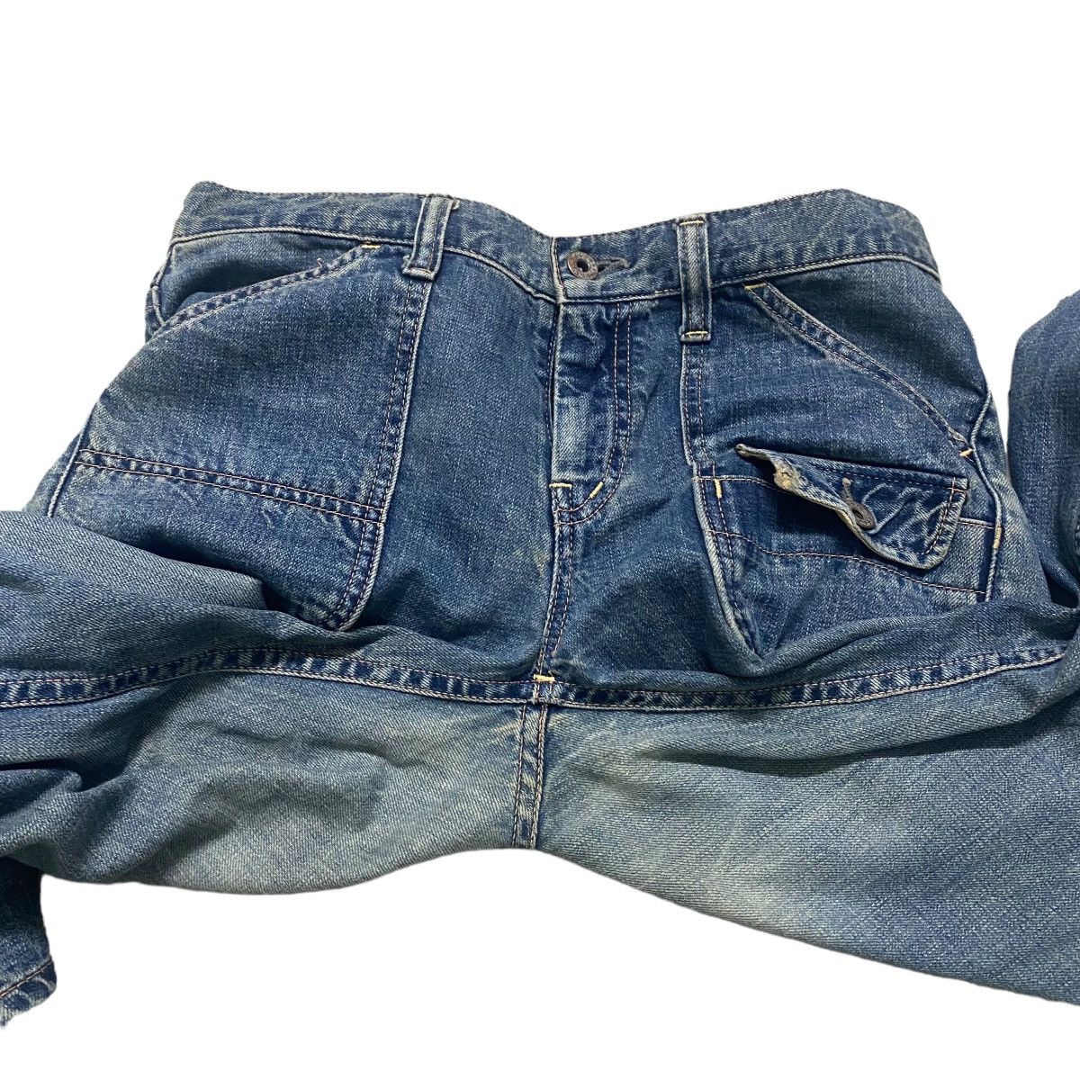 Johnbull Vintage JOHN BULL Denim Selvedge Fatigue Pants Size US 31 - 15 Thumbnail