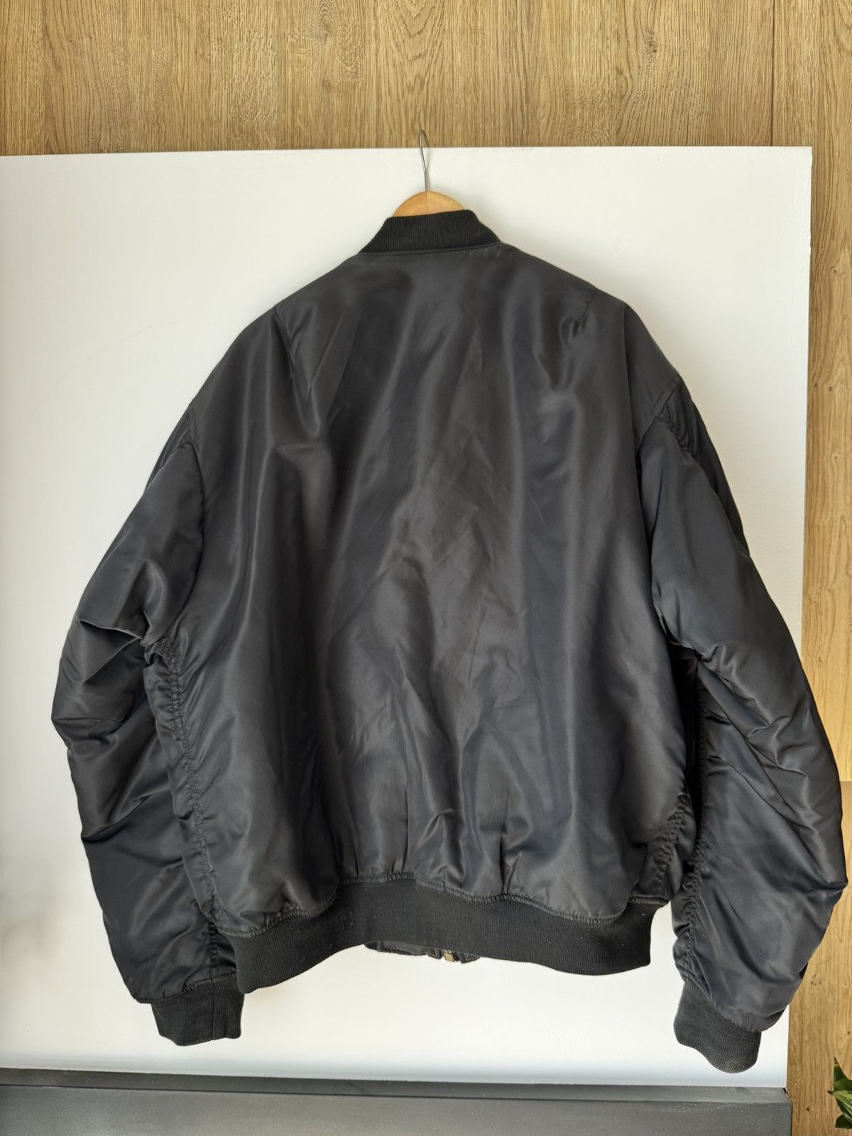 Fostex Garments Fostex Garments CWU Flyer Black Vintage Nylon Bomber Jacket Size US XL / EU 56 / 4 - 2 Thumbnail