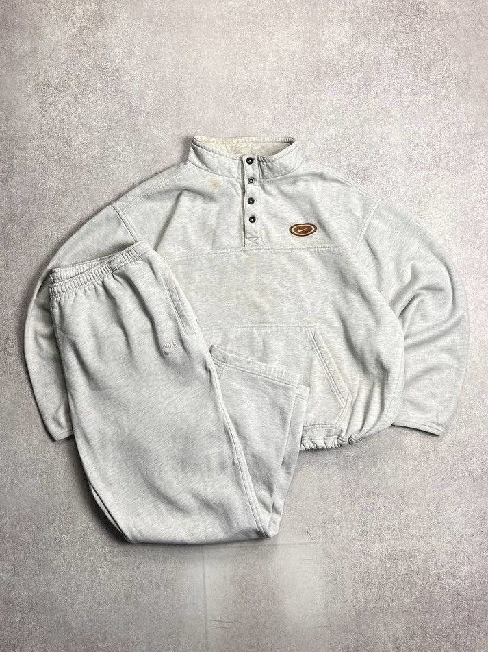 Nike × Vintage VINTAGE 90’s NIKE SWOOSH COTTON BAGGY TRACKSUIT Y2K L Size US L / EU 52-54 / 3 - 1 Thumbnail