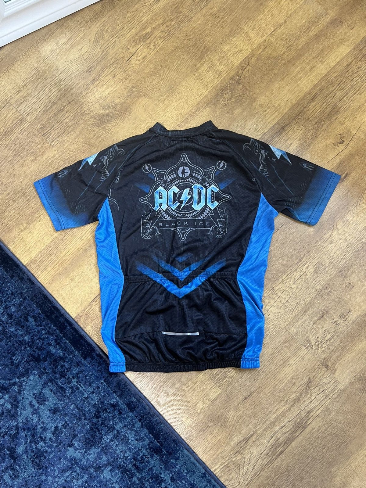 Band Tees AC/DC Cycling rock band Black Ice Riding Training Jersey tee Size US M / EU 48-50 / 2 - 5 Thumbnail