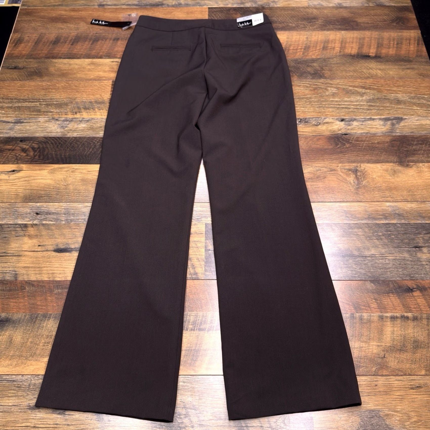 Nicole Miller Nicole Miller Pants Womens 6 Dark Chocolate Easy Care Essential Perfect Fit New Size 28" / US 6 / IT 42 - 3 Thumbnail