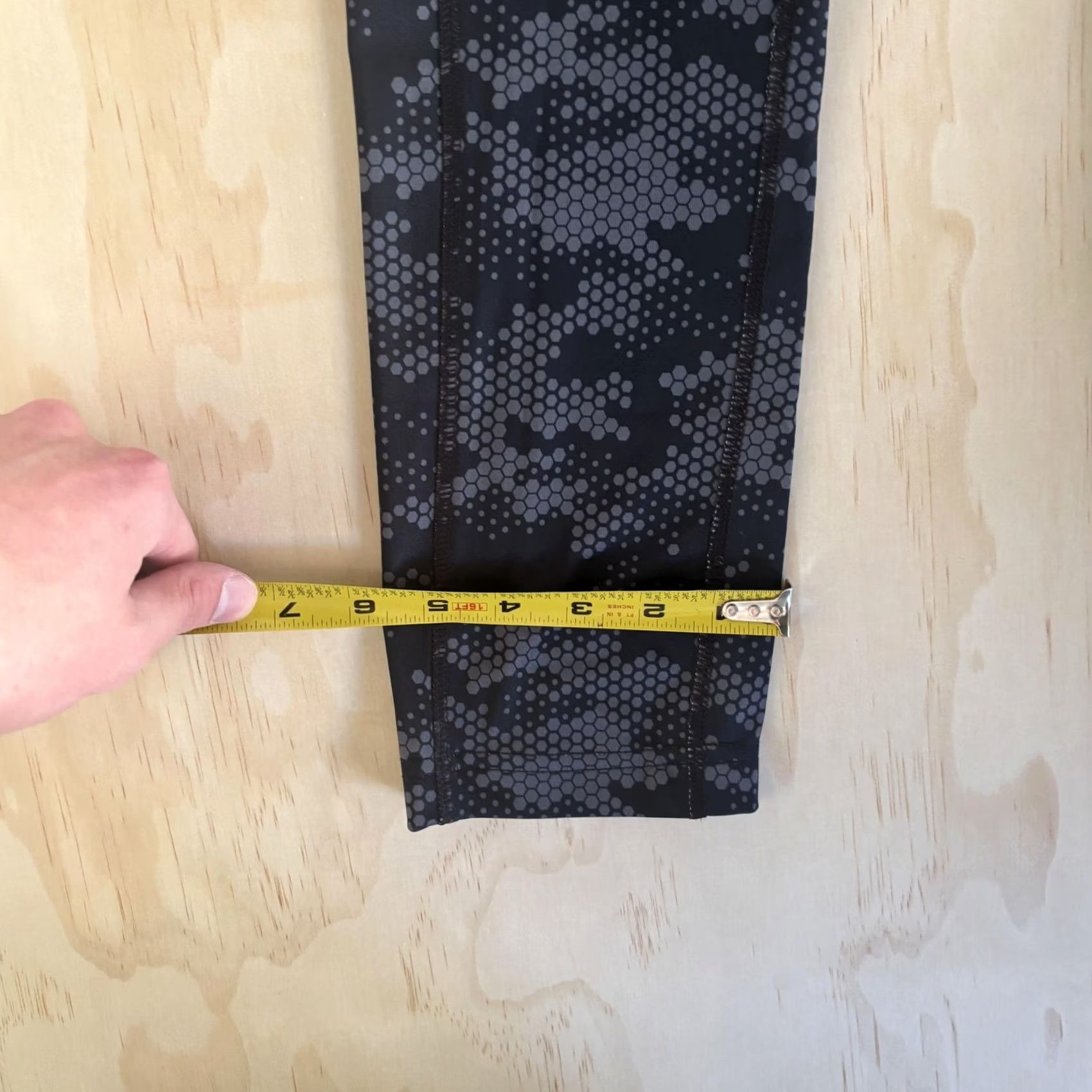 Vintage Crane Leggings Womens Medium Black Camouflage Ankle Stretch Gym Yoga Athletic Skinny Pockets Pull On Size 32" / US 10 / IT 46 - 5 Thumbnail