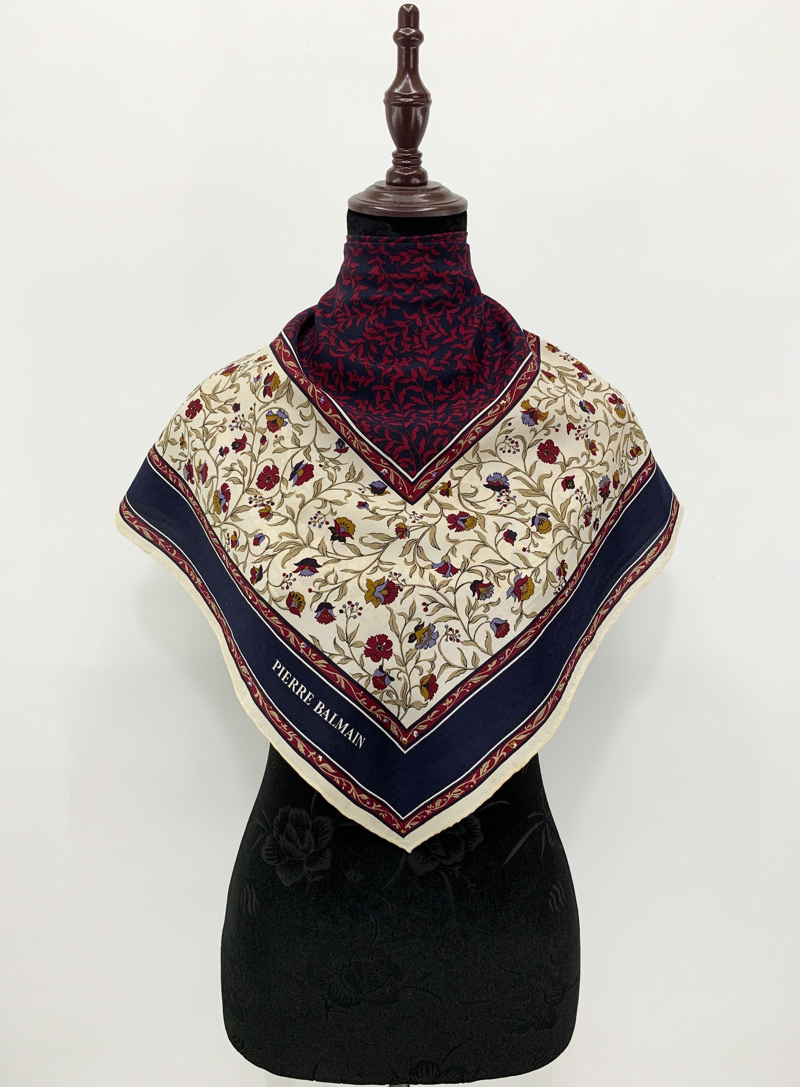 Vintage Pierre Balmain Silk Scarf Neckwear Foulard - SCA816
