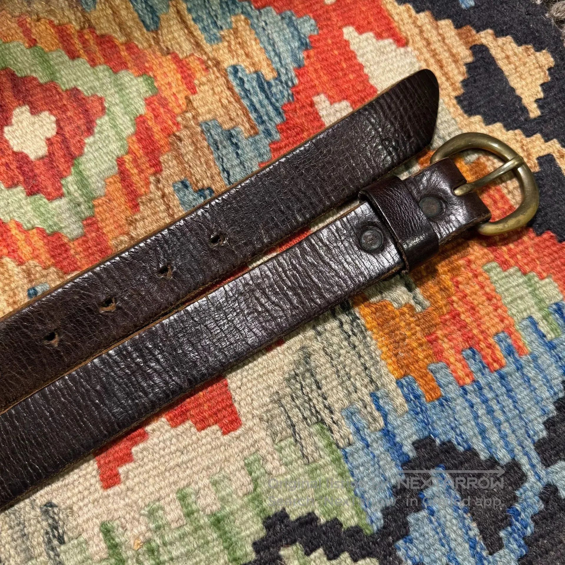 RRL Ralph Lauren RRL Ralph Lauren Double RL Horseshoe Buckle Belt. Size ONE SIZE - 2 Thumbnail