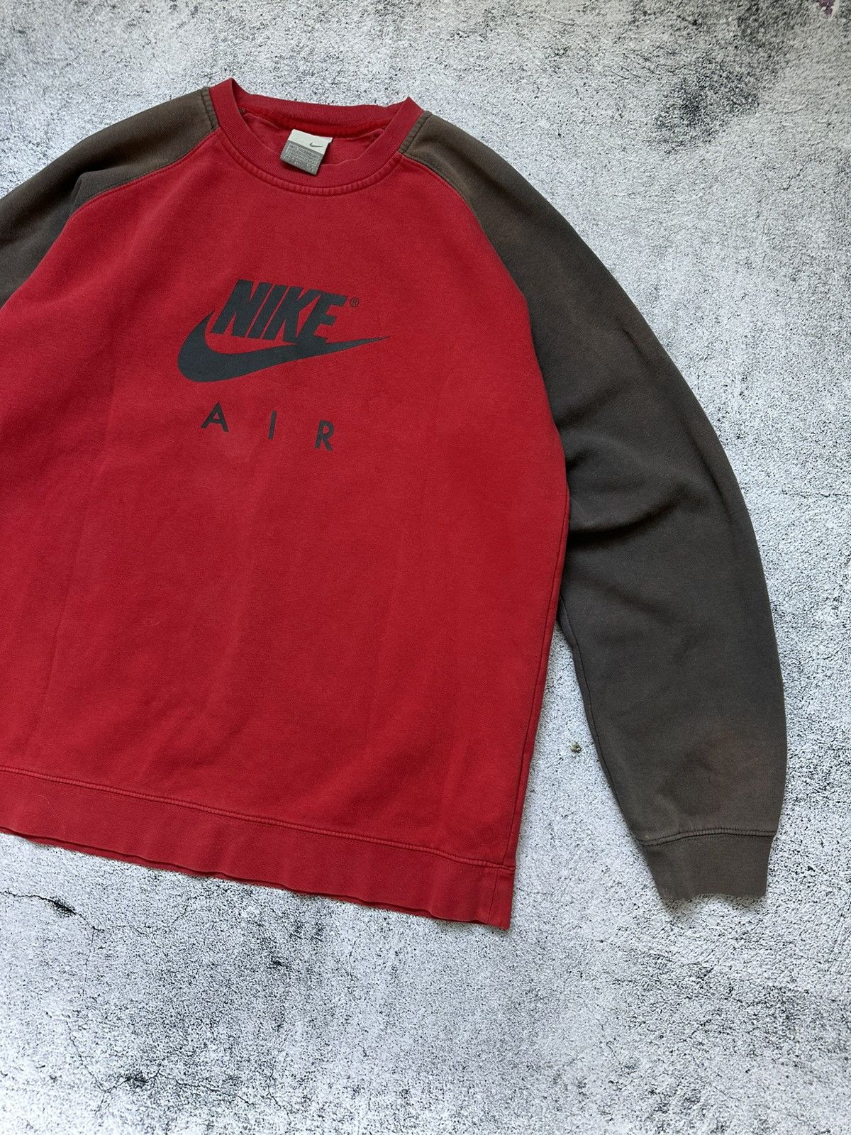 Nike Vintage Nike Red Sweatshirt Air Centre Logo Size US M / EU 48-50 / 2 - 5 Thumbnail