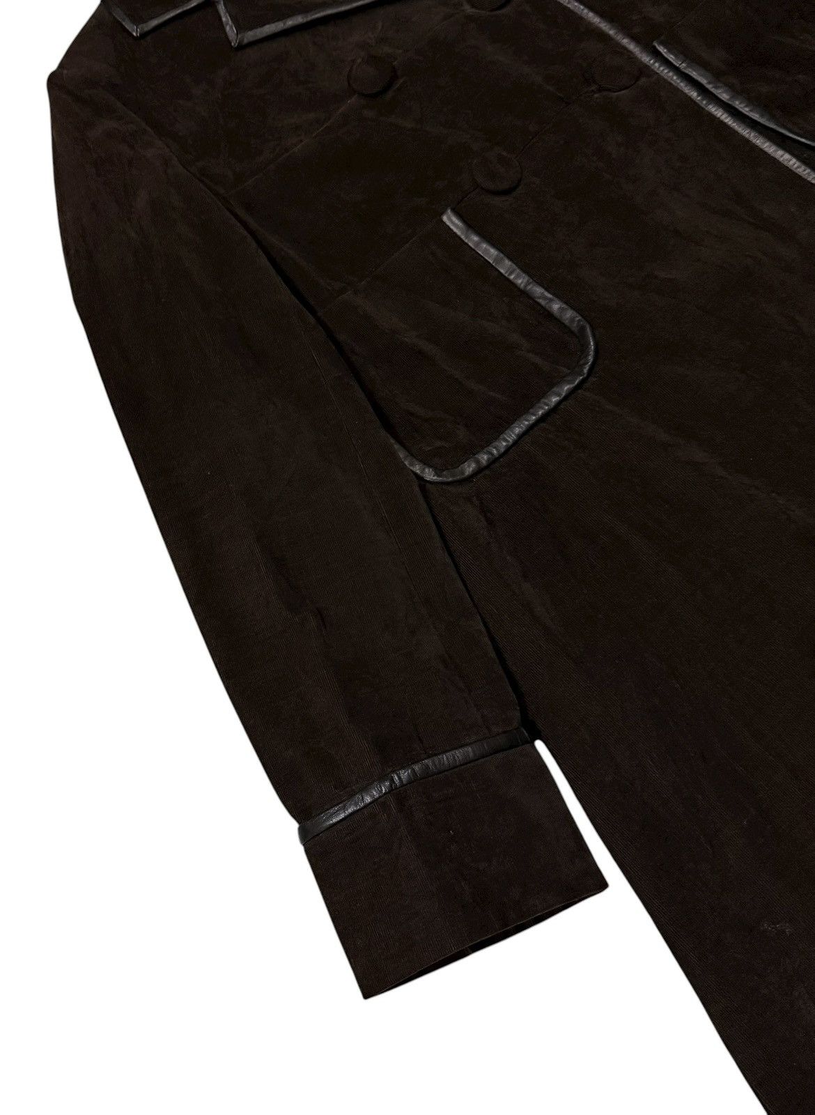 Miu Miu ‼️RARE‼️Vintage Miu Miu Cotton Leather Buttons Long Jacket Size S / US 4 / IT 40 - 8 Thumbnail