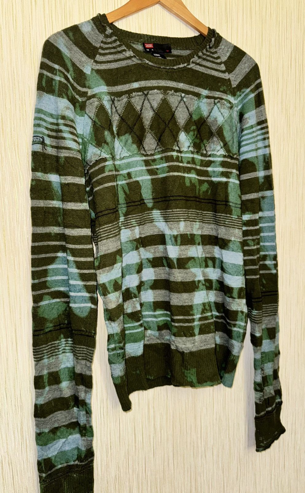 Diesel × Vintage Diesel rare vintage bleached bandits Y2K sweater Size US XL / EU 56 / 4 - 6 Thumbnail