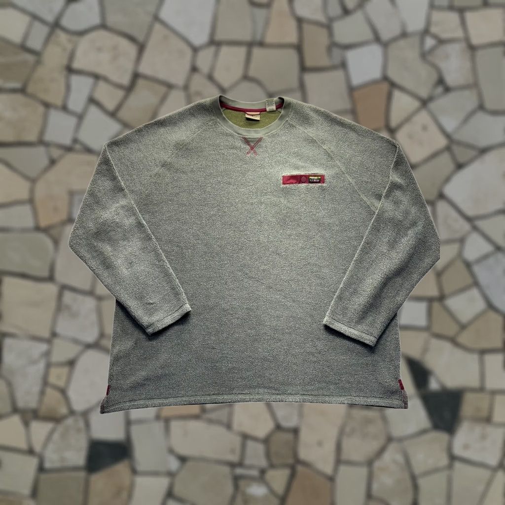 Vintage L.L.Bean Sweatshirt Pullover 3XL Tall Gray Burgundy Accents Crew Neck Raglan Sleeve Women XXXL Tall Regular Fit Size US XXL / EU 58 / 5 - 1 Thumbnail