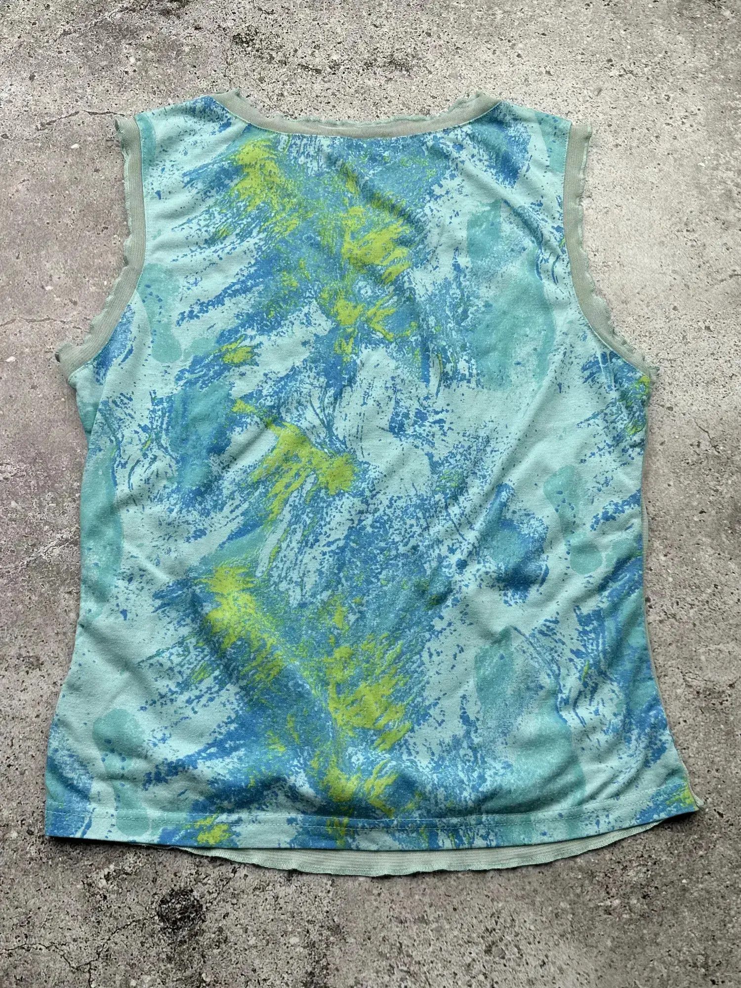 Vintage Vintage Printed Tank Top C402(V387)(E8) Size M / US 6-8 / IT 42-44 - 3 Thumbnail