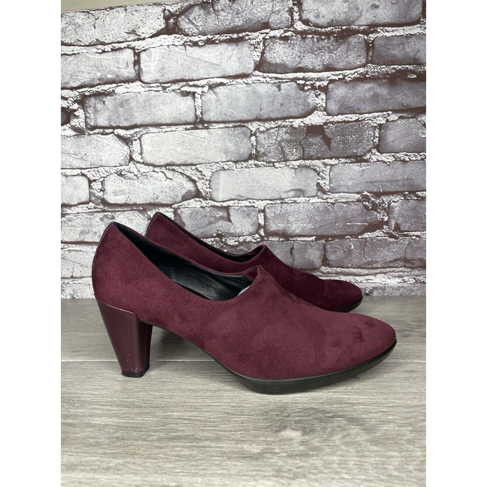 Ecco Ecco Danish Design Purple Plum Suede Leather Pumps Heels Wom Size US 9 / IT 39 - 3 Thumbnail