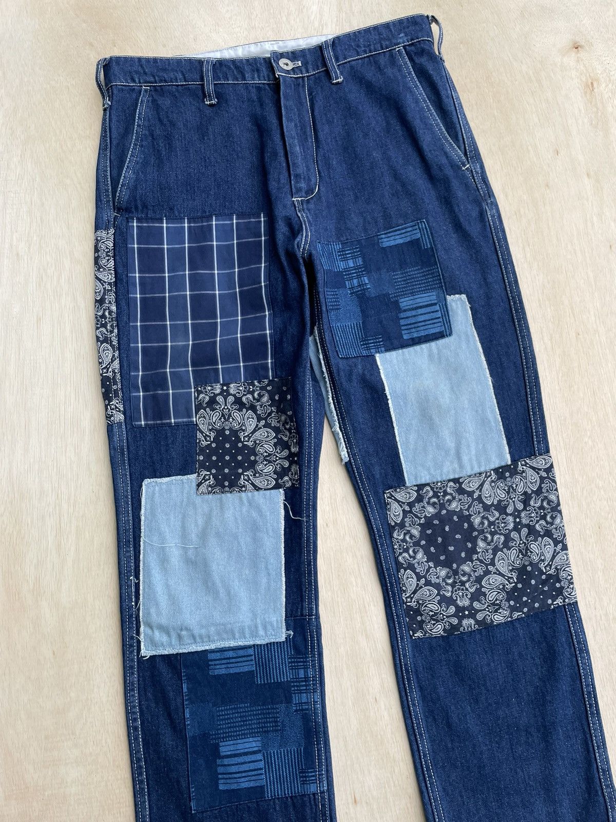 Hysteric Glamour Kapital Style Unstudied Bandana Patchwork Jeans Size US 31 - 2 Thumbnail