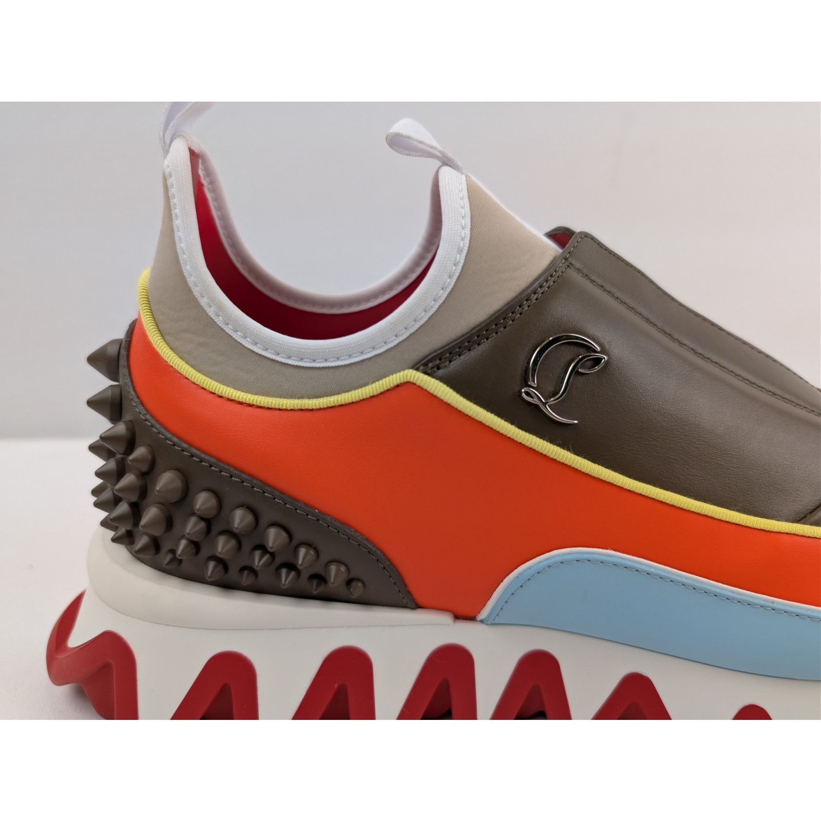 Christian Louboutin o1rshd1 Sharkyloub SP Spikes Flat Shoe Sneakers Multicolor Size US 10 / EU 43 - 5 Thumbnail