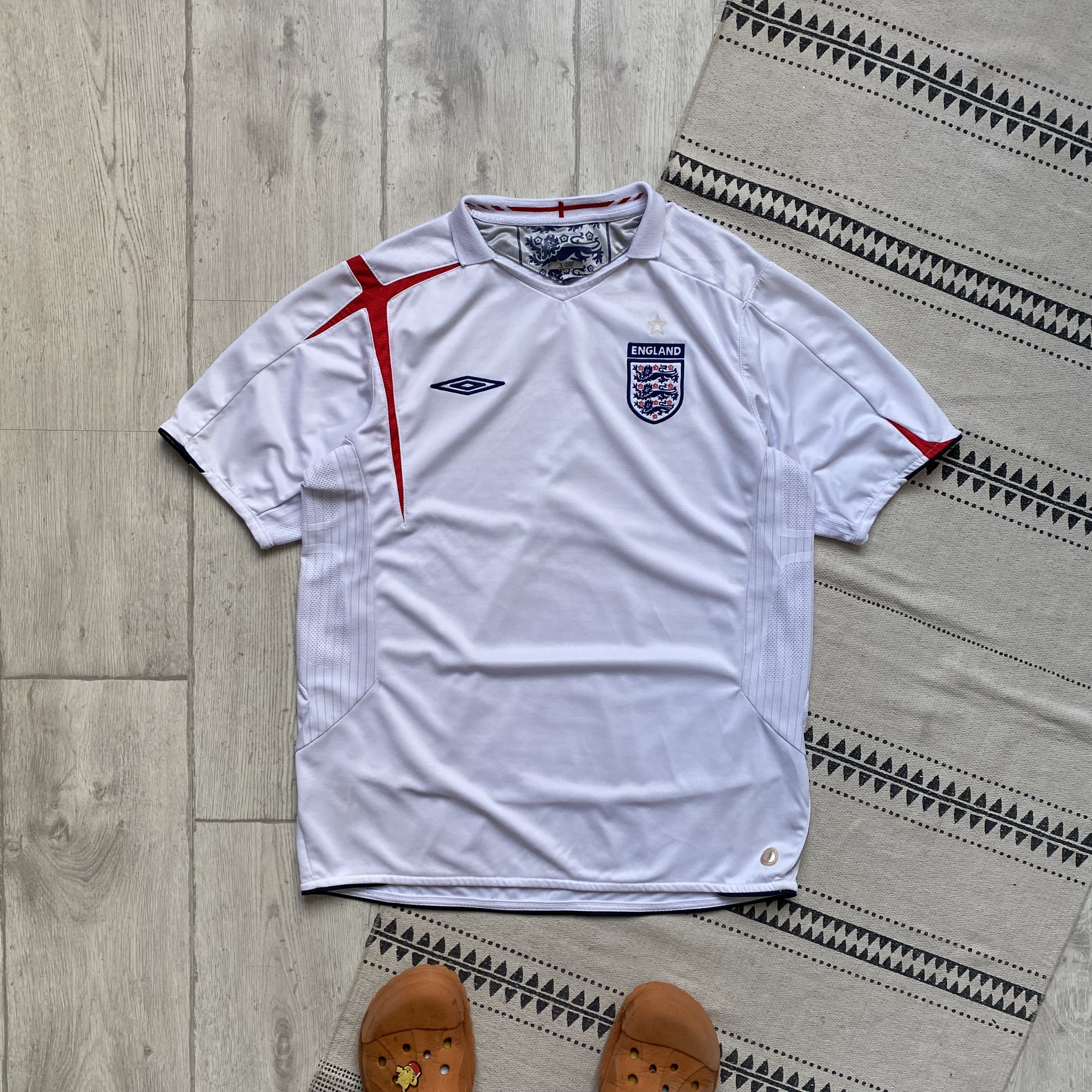 Umbro ⚽️ Vintage 05s Drill England Soccer jersey Blockore football Size US L / EU 52-54 / 3 - 1 Thumbnail
