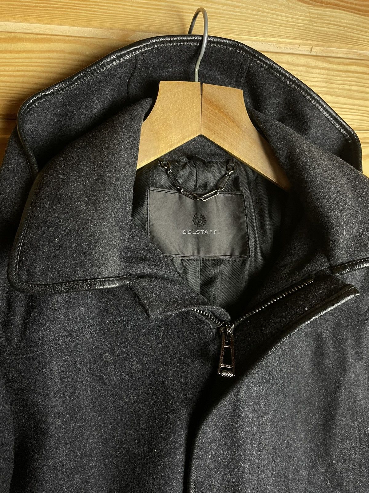 Belstaff × Designer Belstaff Mens Wool Hooded Jacket Made In Italy Size US L / EU 52-54 / 3 - 2 Thumbnail