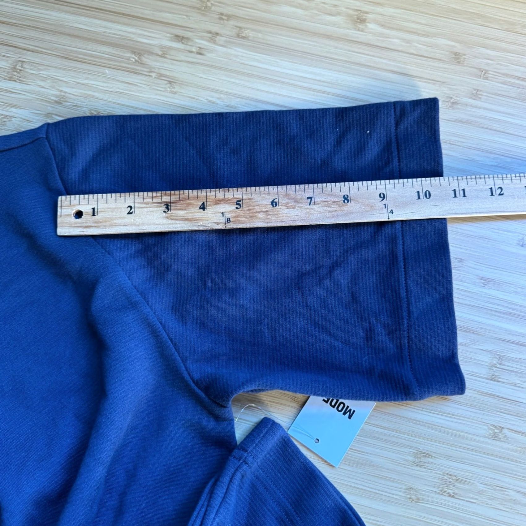 Vintage Mode of One Textured T-Shirt S Blue Relaxed Fit Ottoman Tee Size US S / EU 44-46 / 1 - 7 Thumbnail
