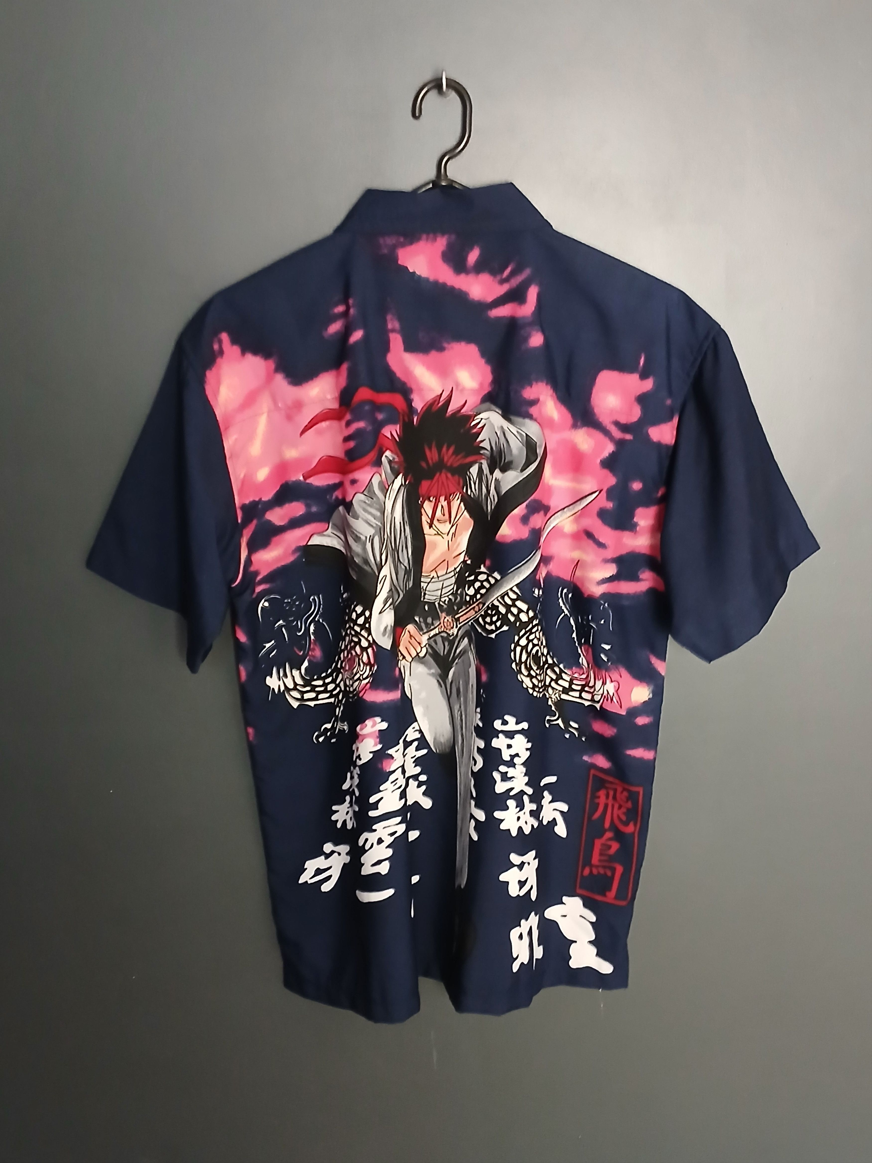Japanese Brand Sukajan Warrior All Over Print Shirt Size US L / EU 52-54 / 3 - 2 Thumbnail