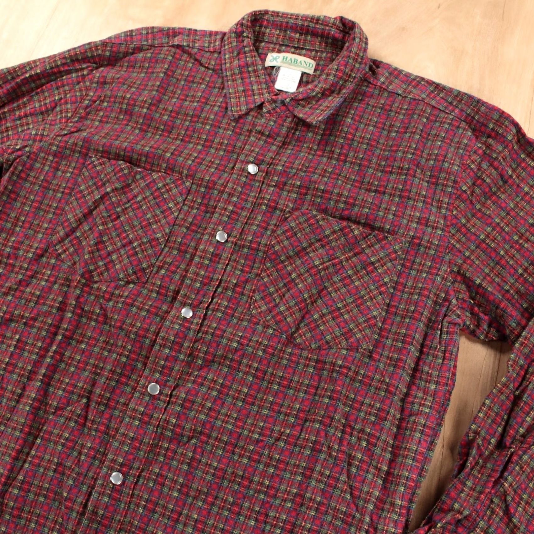 Haband VINTAGE HABAND snap front plaid shirt MEDIUM grunge 90s 00s Mens Size US M / EU 48-50 / 2 - 2 Thumbnail