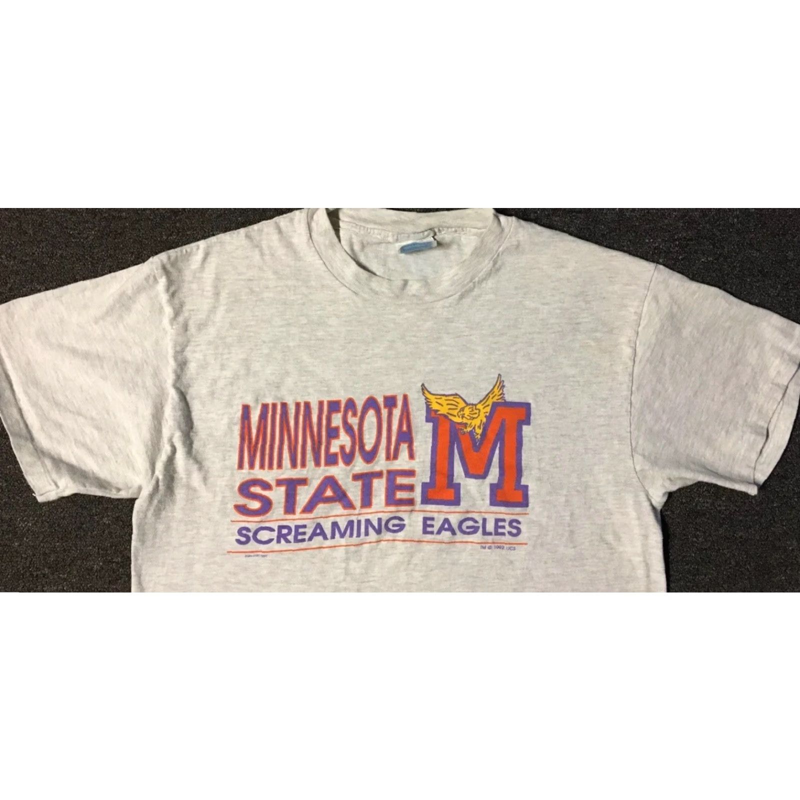 Coach Vtg 90s Coach TV Show Faded Minnesota State Screaming Eagles Promo Shirt M Gray Short Sleeve T-Shirt Mens Size US M / EU 48-50 / 2 - 6 Thumbnail