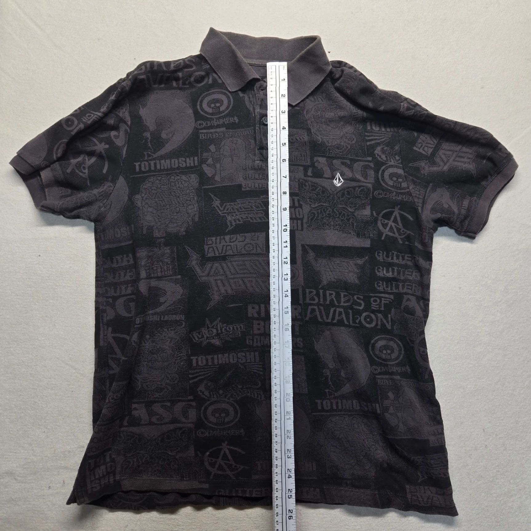 Volcom Volcom Polo Shirt Gray Graphic Logo Skateboard Pullover Button Adult Men’s L Size US L / EU 52-54 / 3 - 6 Thumbnail