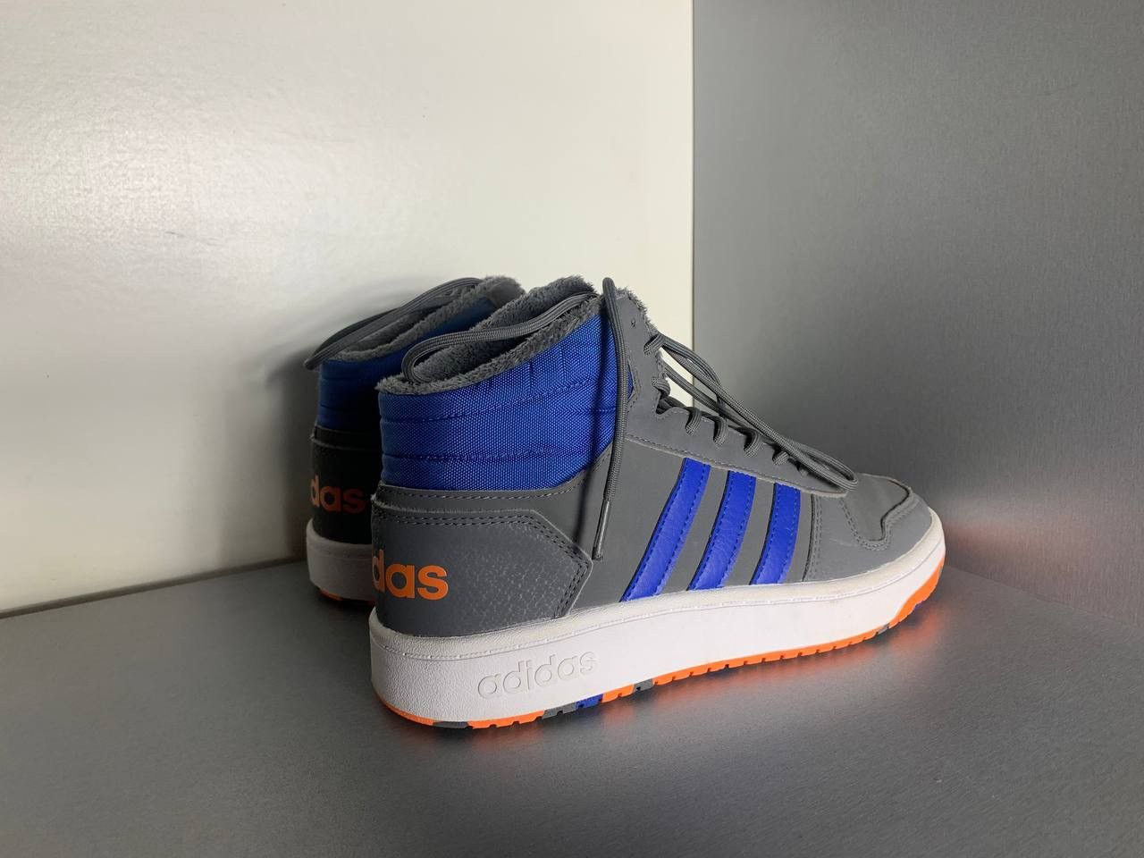 Adidas × Vintage ADIDAS HOOPS MID FAUX FUR SNEAKERS GORPCORE JAPAN STYLE Y2K Size US 7 / EU 40 - 4 Thumbnail